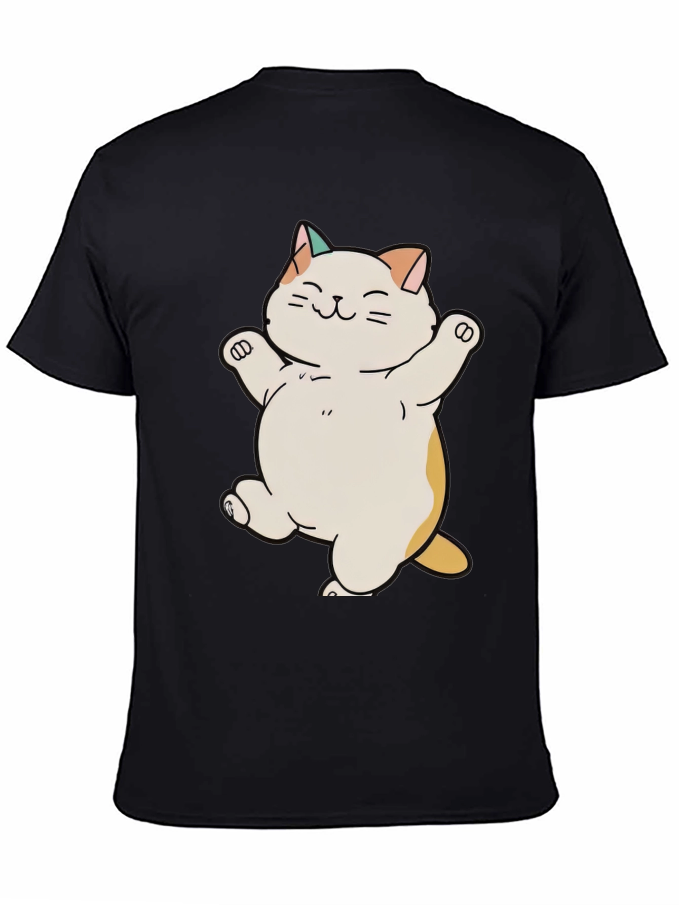 Cute Cat T-Shirt - Happy Cartoon Kitty Design
