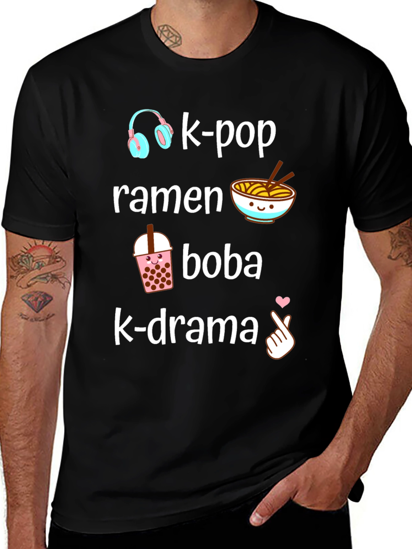 K-Pop Ramen Boba K-Drama T-Shirt