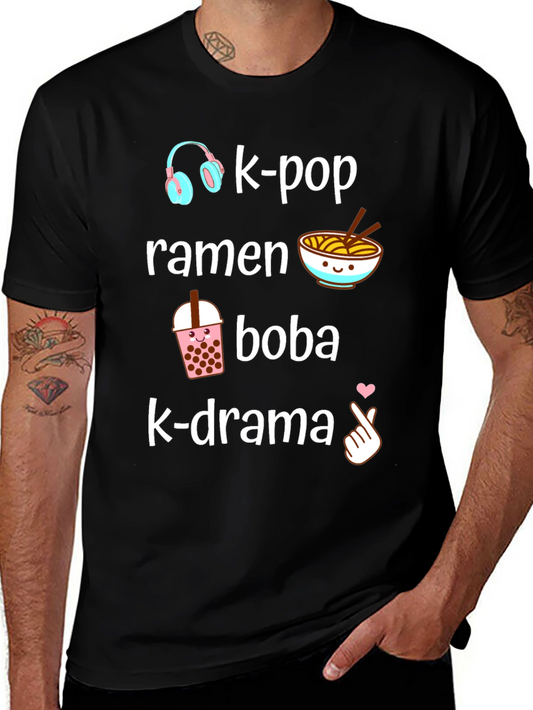 K-Pop Ramen Boba K-Drama T-Shirt