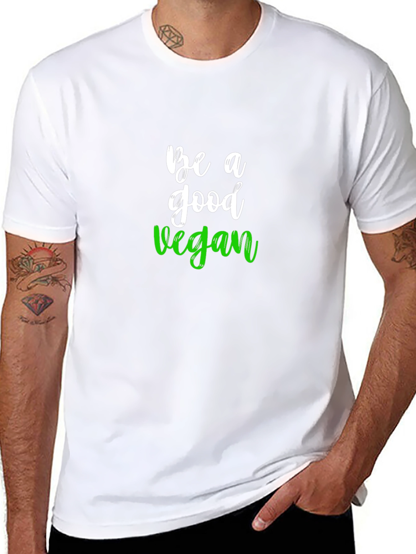 Be A Good Vegan Graphic Tee - Black