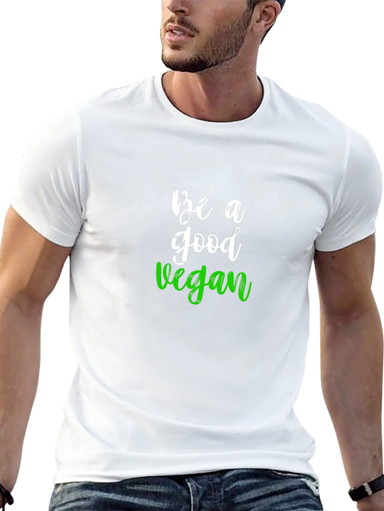 Be A Good Vegan Graphic Tee - Black