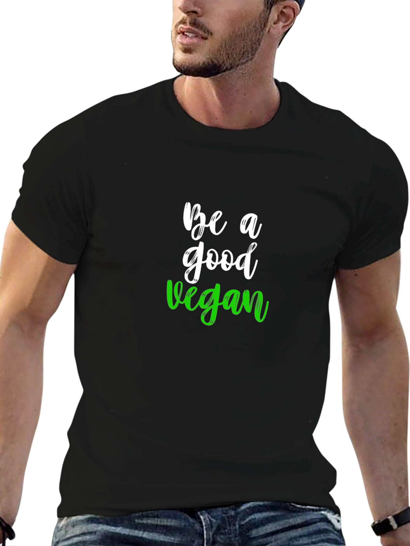 Be A Good Vegan Graphic Tee - Black