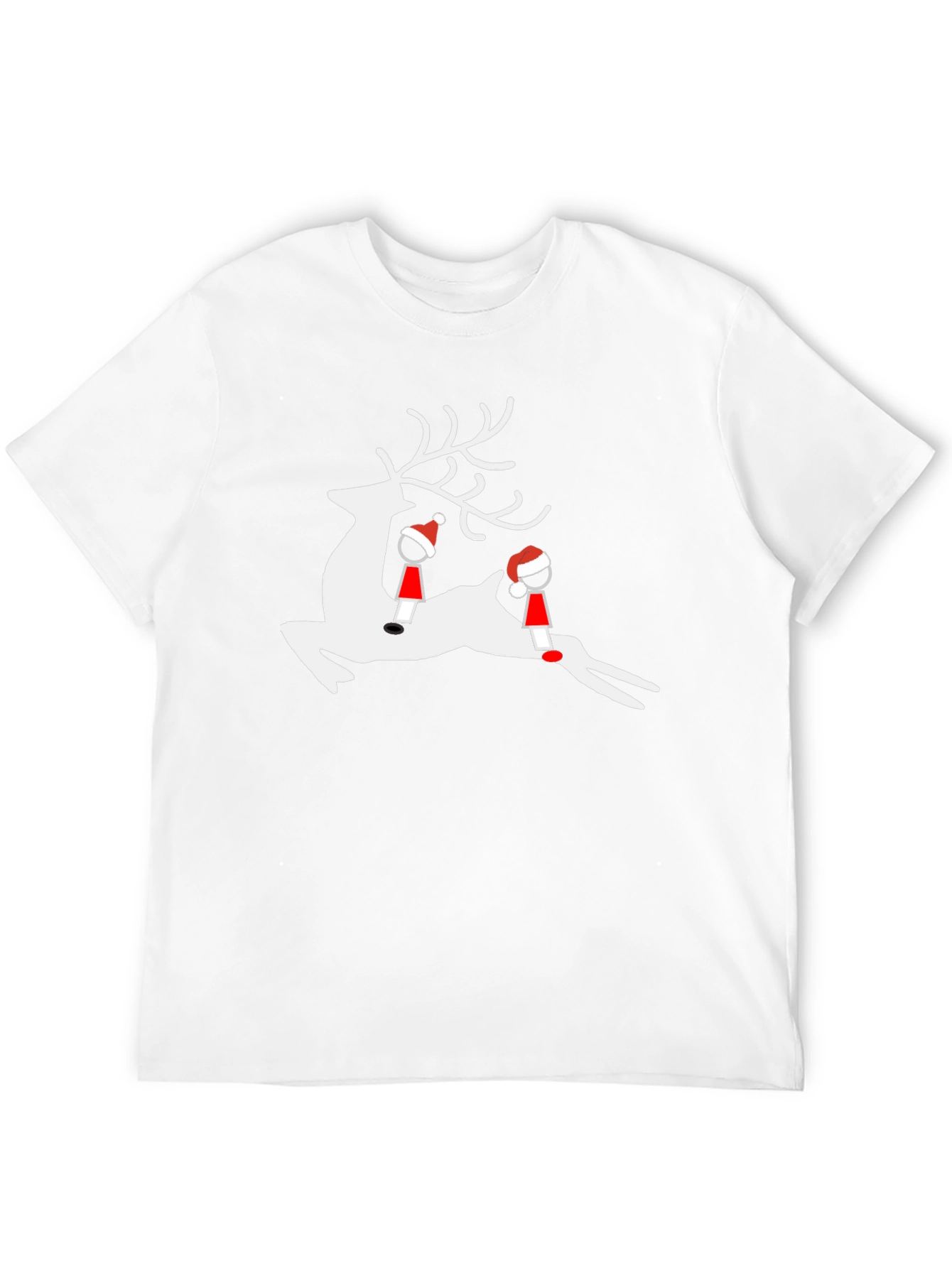 Reindeer Graphic Tee - Holiday Festive Shirt