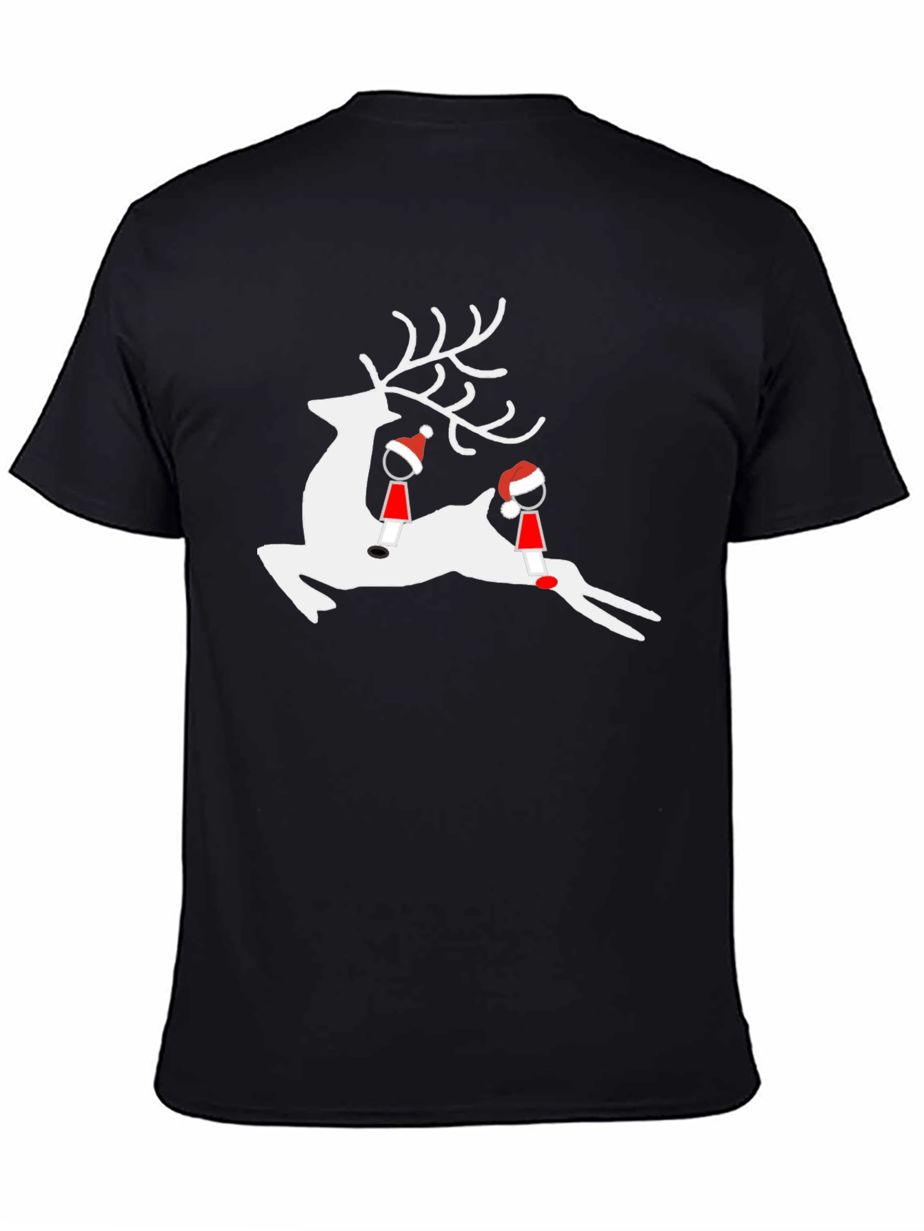 Reindeer Graphic Tee - Holiday Festive Shirt