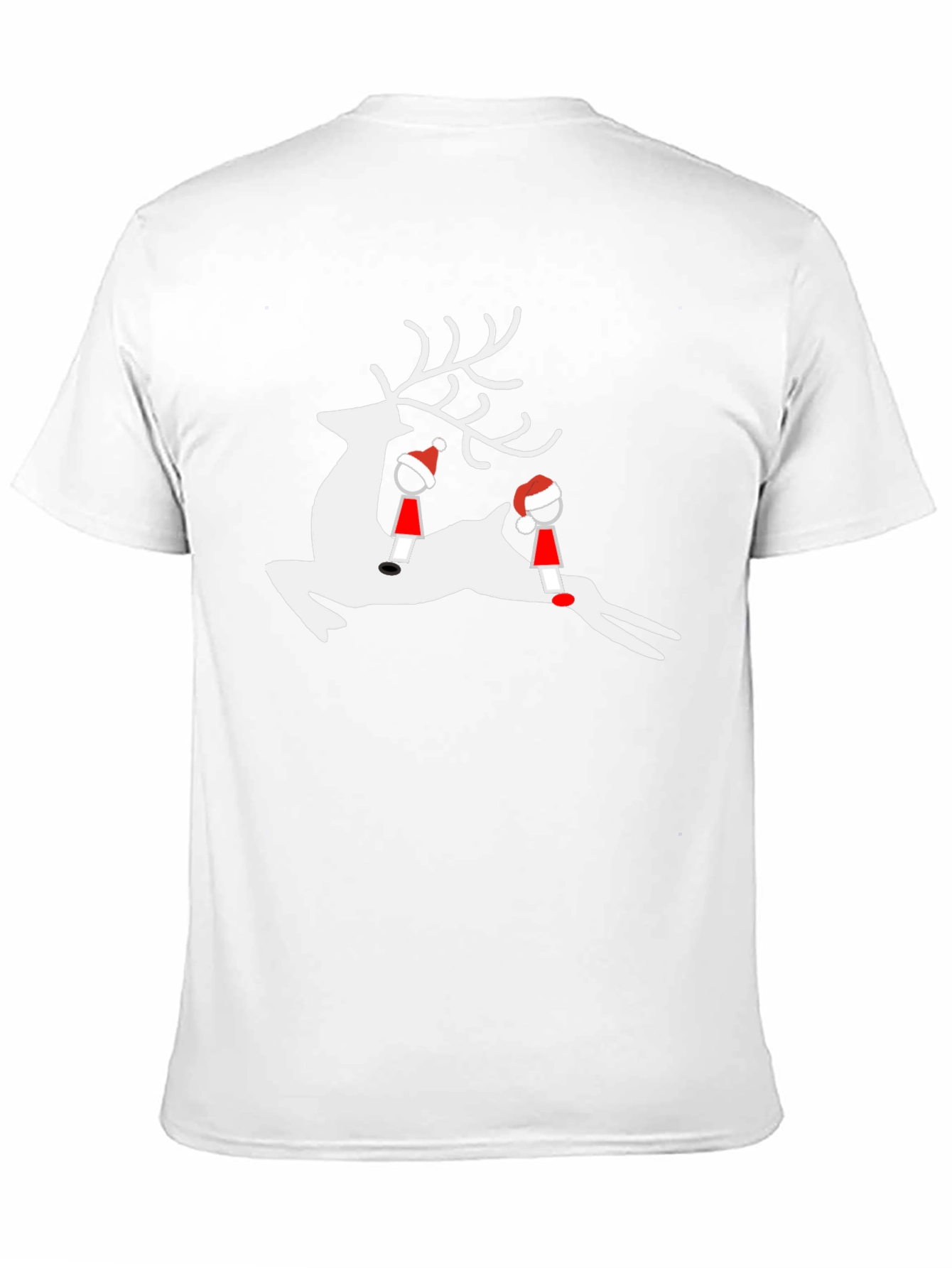 Reindeer Graphic Tee - Holiday Festive Shirt