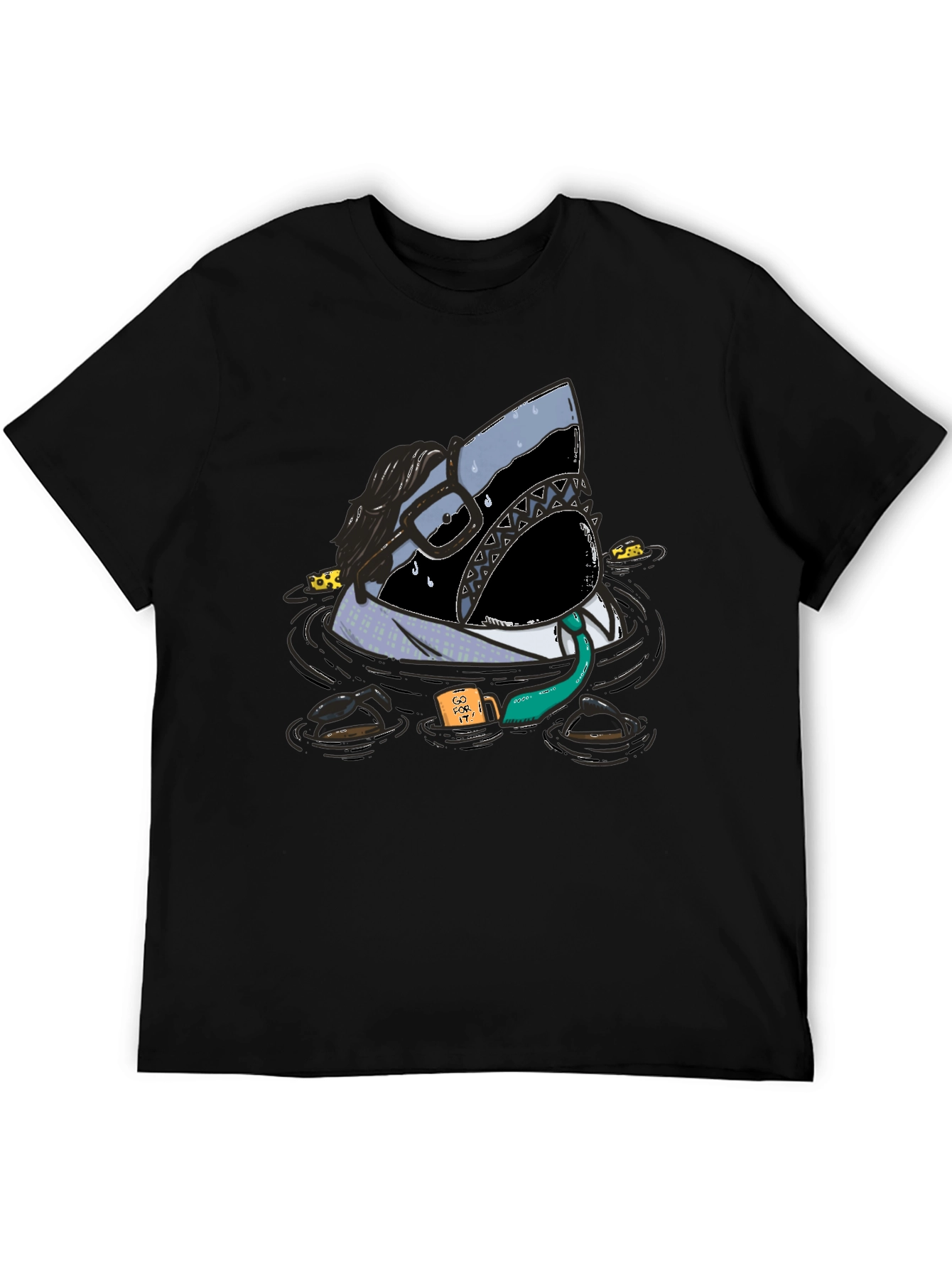 Shark Business T-Shirt: Funny Novelty Tee for Men