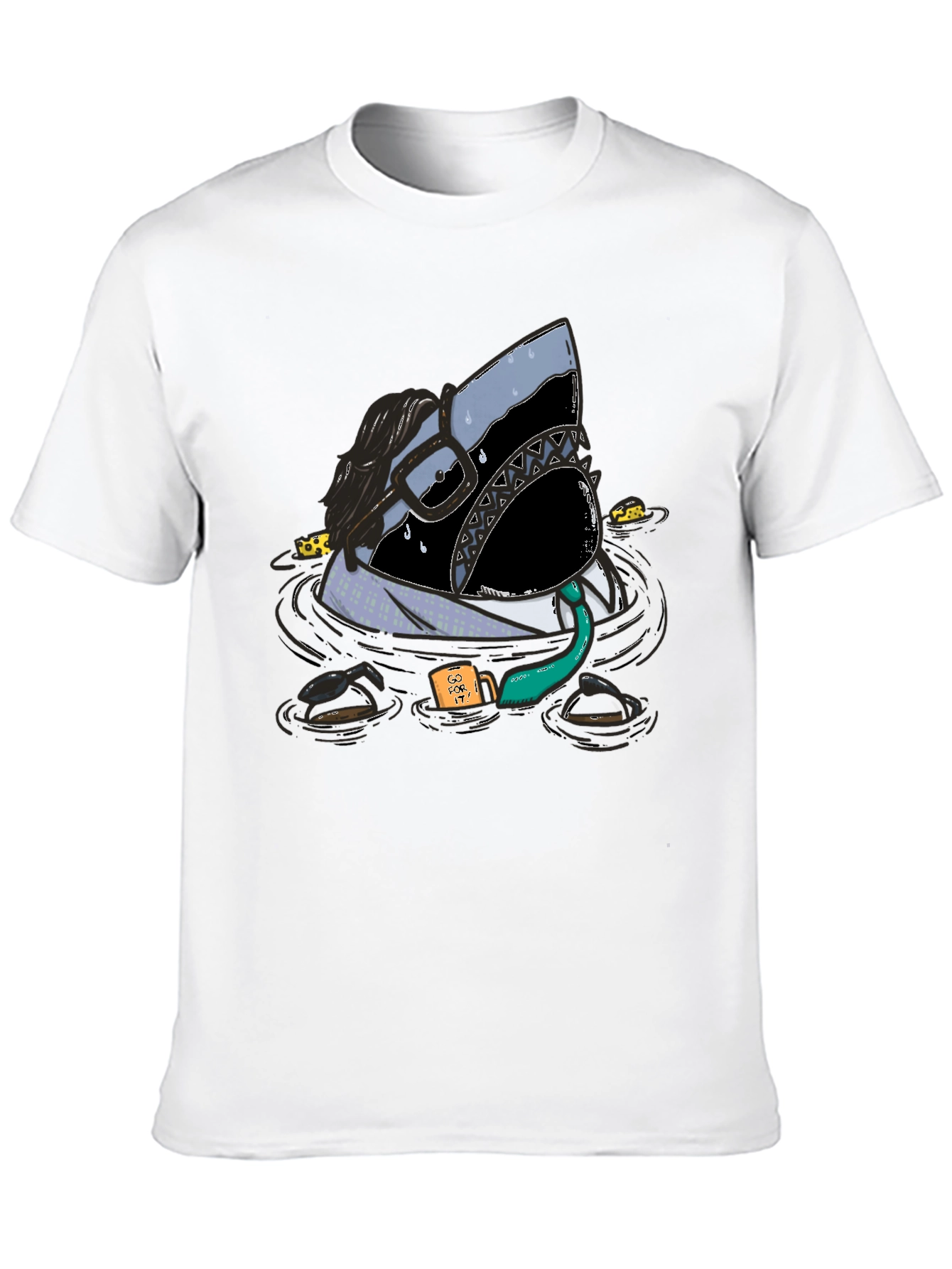 Shark Business T-Shirt: Funny Novelty Tee for Men