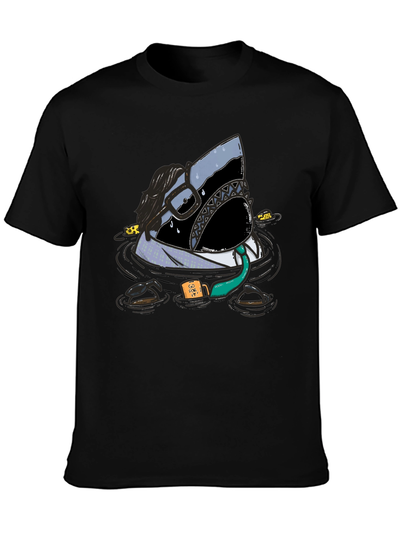 Shark Business T-Shirt: Funny Novelty Tee for Men