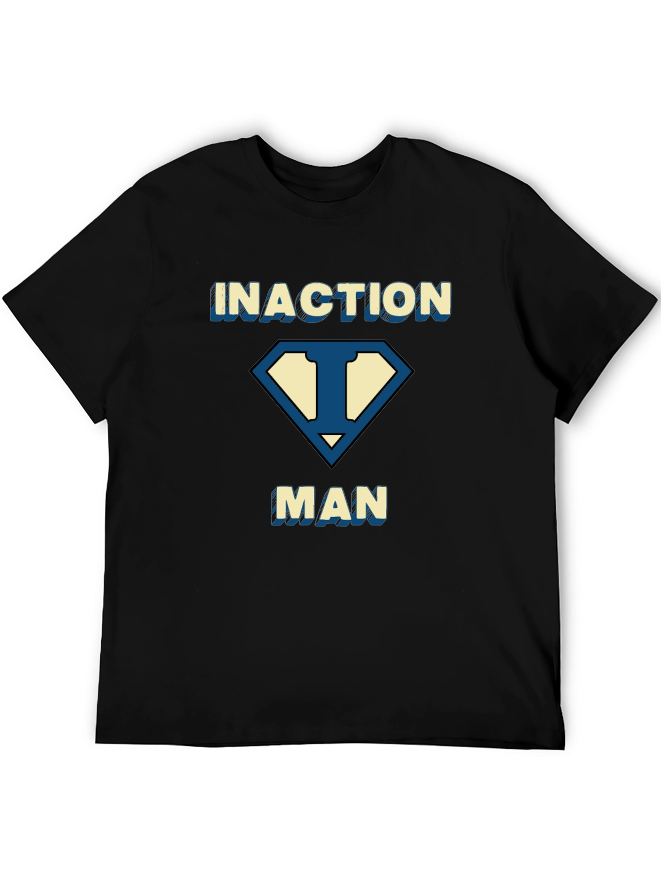 Inaction Man T-Shirt - Funny Superhero Style