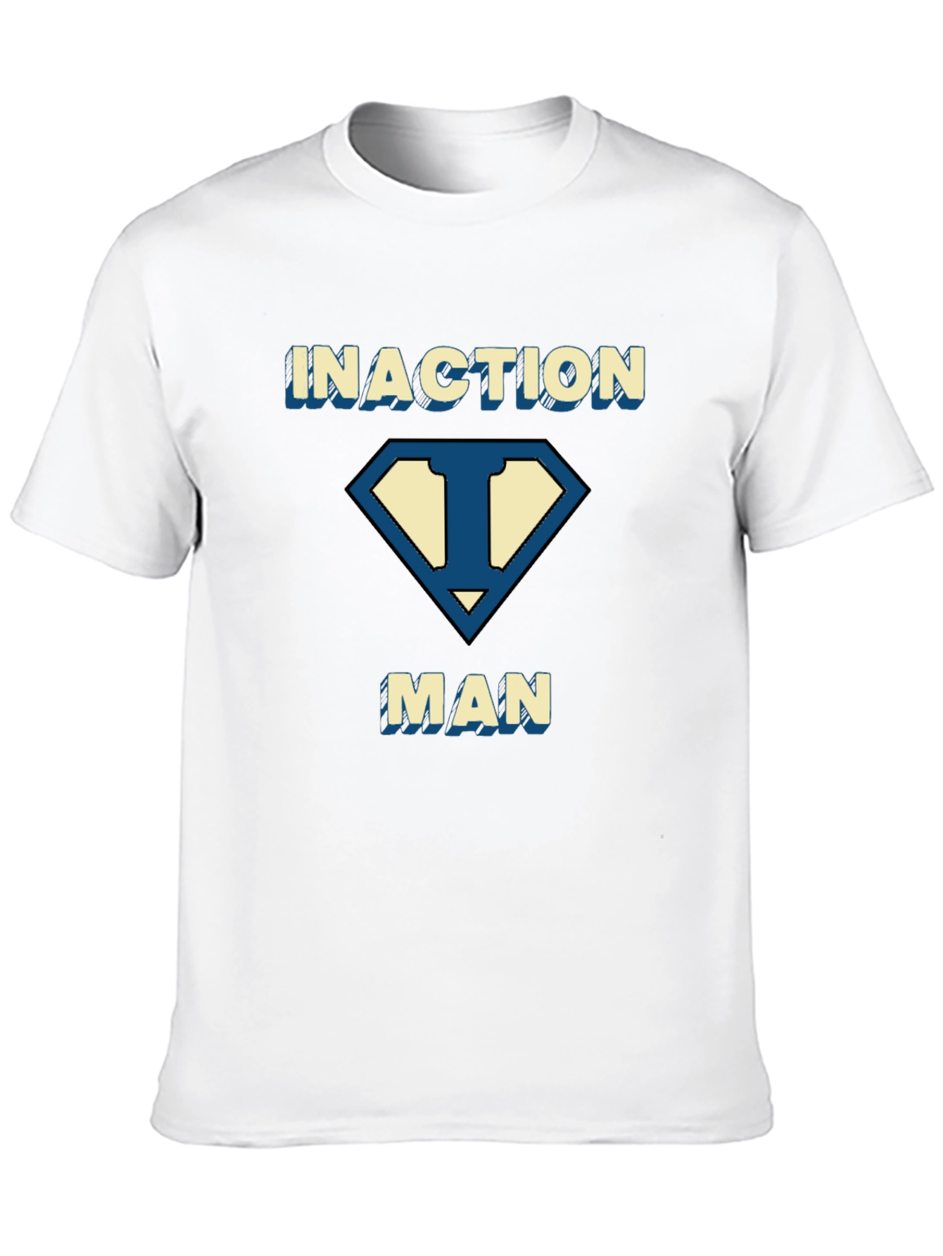 Inaction Man T-Shirt - Funny Superhero Style