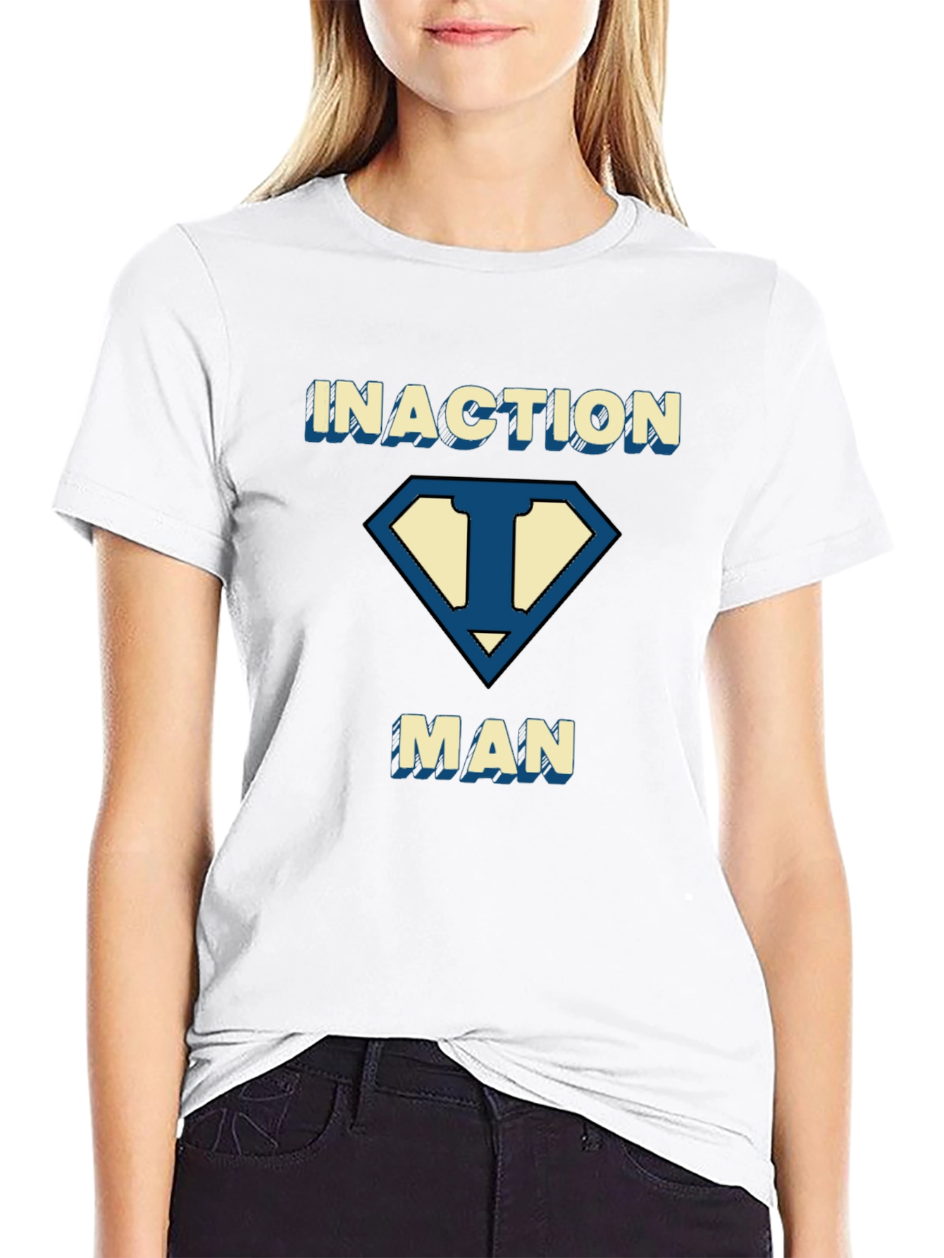 Inaction Man T-Shirt - Funny Superhero Style