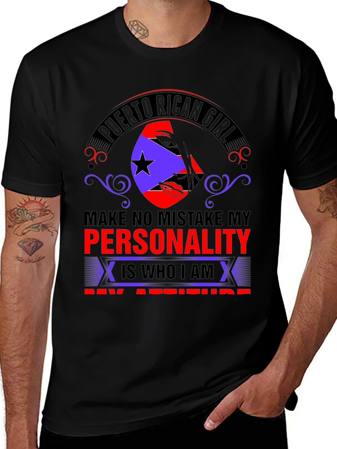 Puerto Rican Girl Personality Attitude T-Shirt