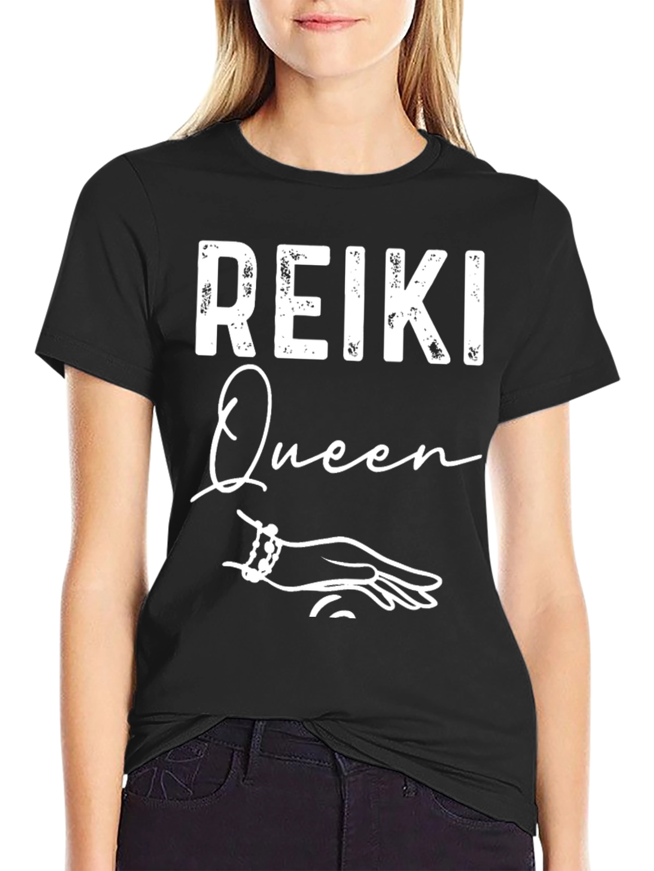 Reiki Queen Graphic Tee - Black