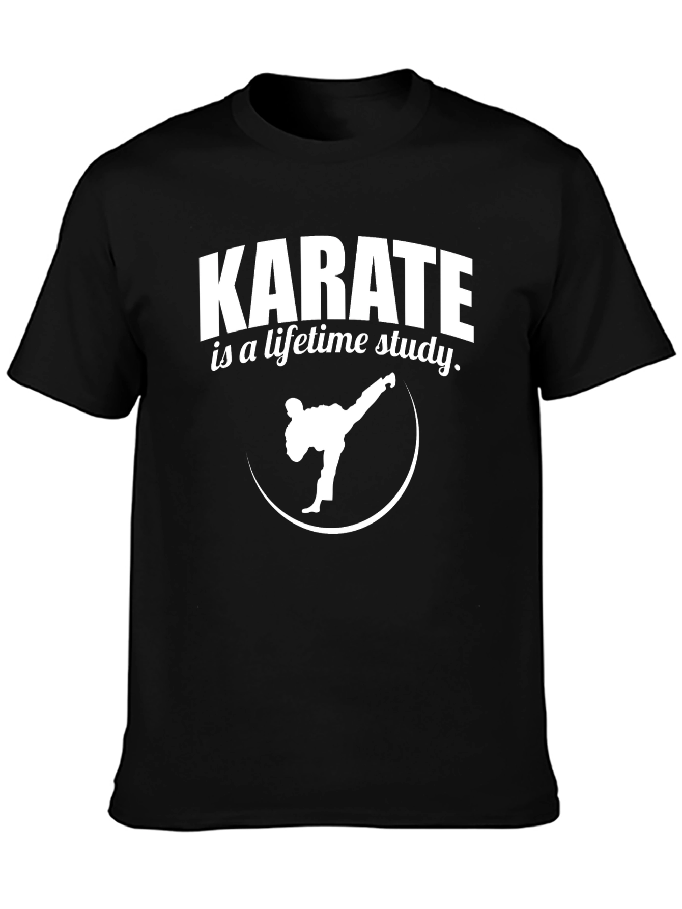 Karate Lifetime Study Graphic Tee - Black