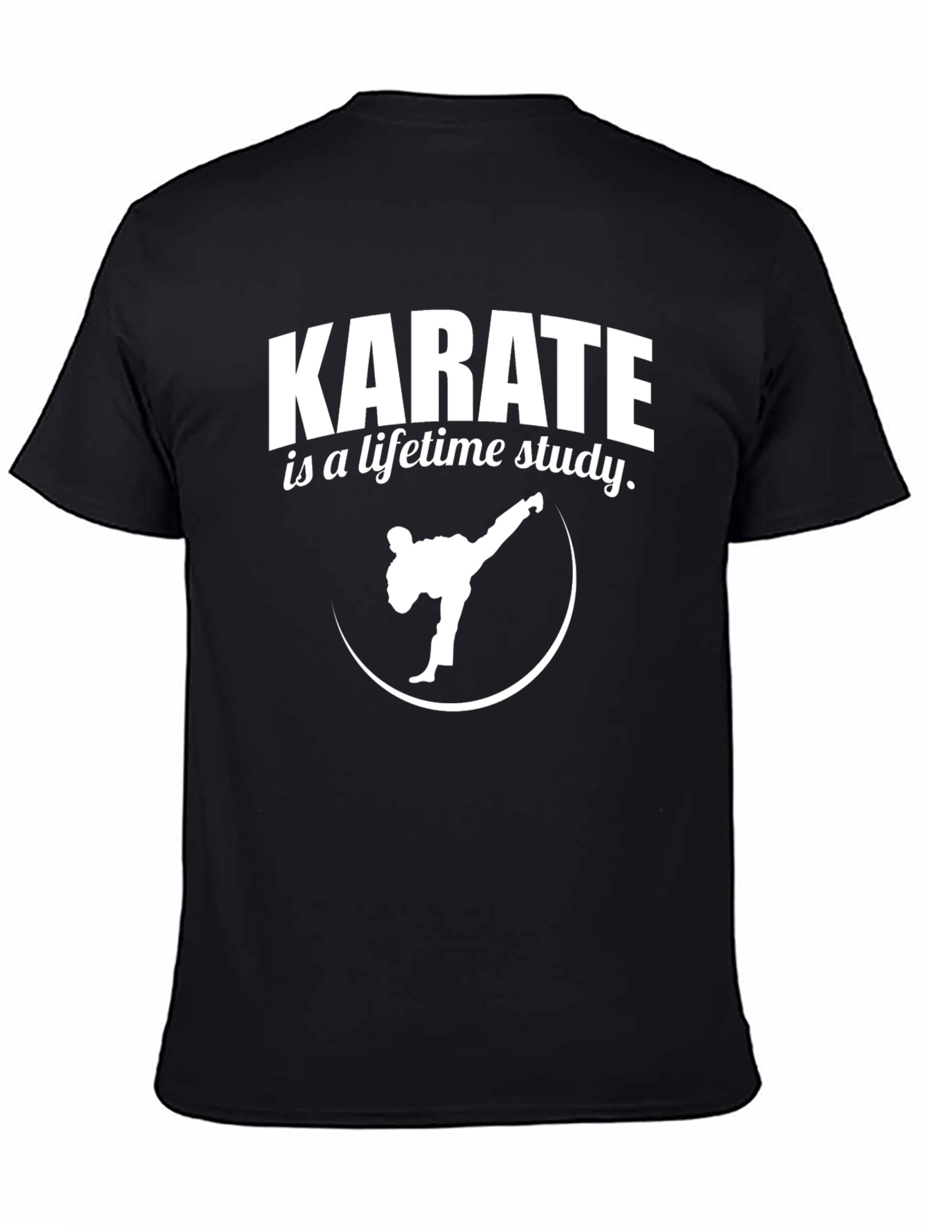 Karate Lifetime Study Graphic Tee - Black