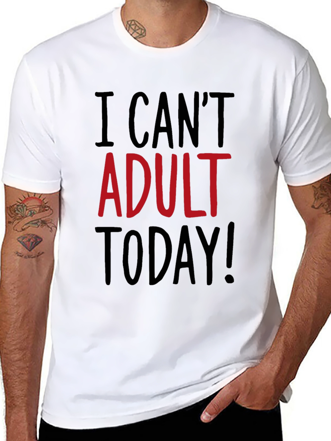 I Cant Adult Today Funny Graphic T-Shirt