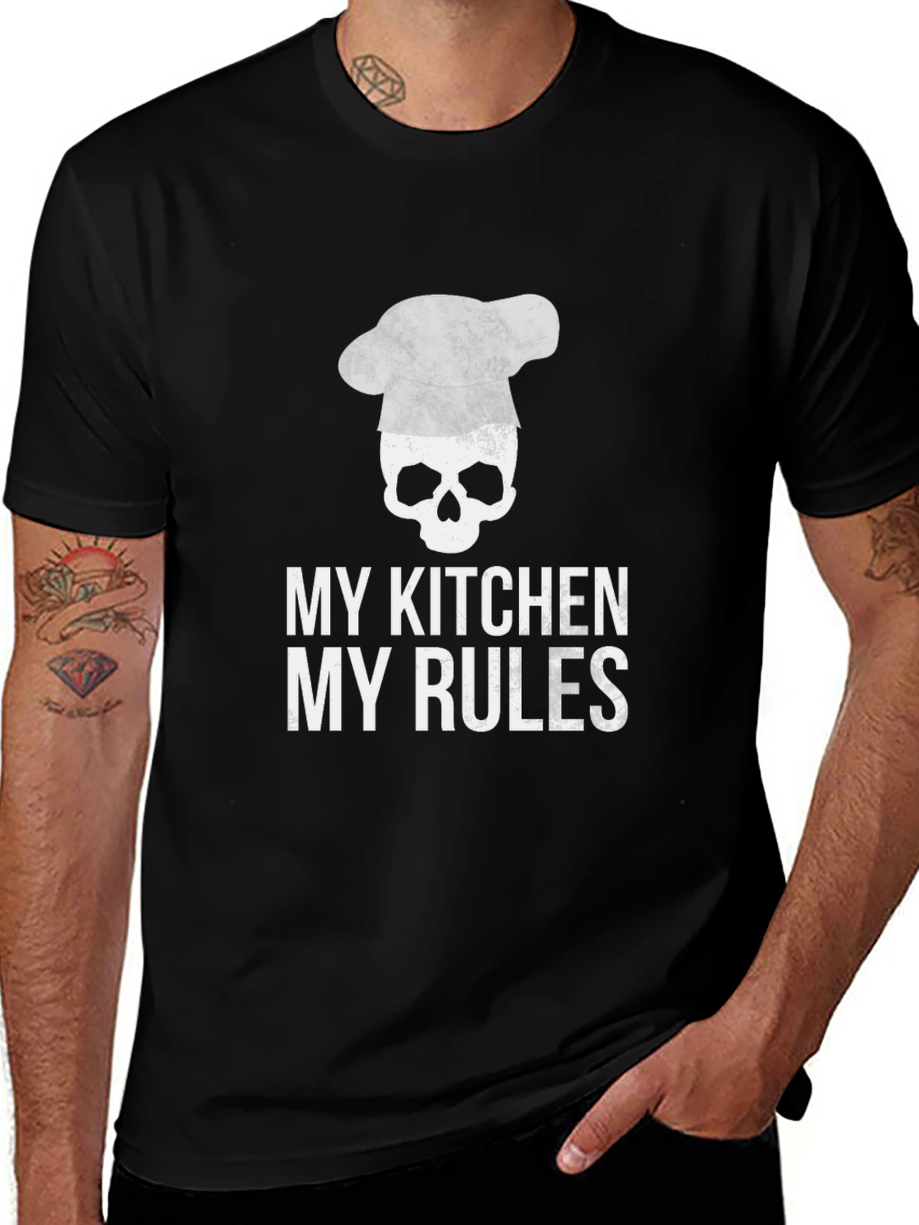 Chef Skull T-Shirt - My Kitchen My Rules