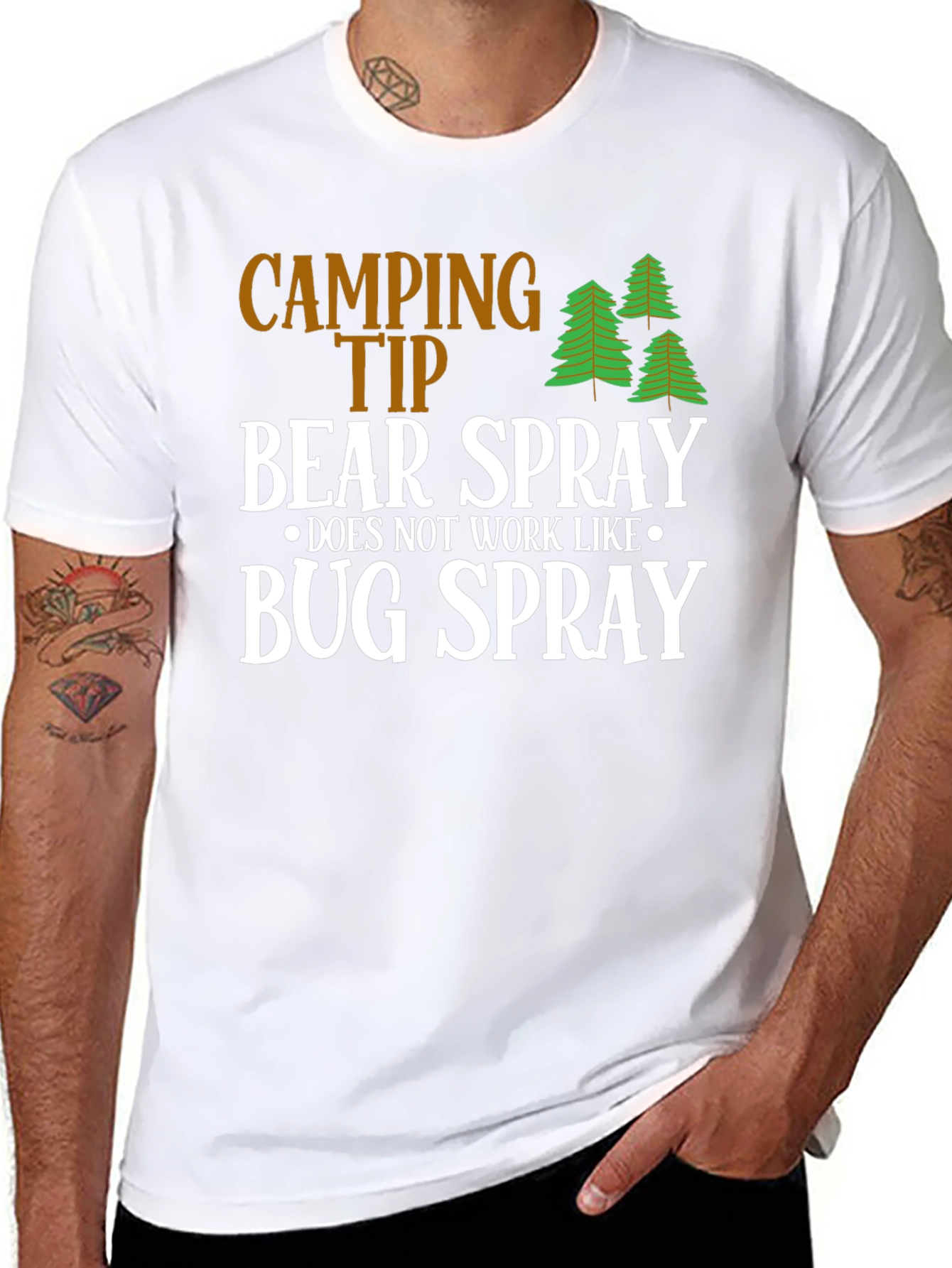 Camping Tip Bear Spray Humor T-Shirt