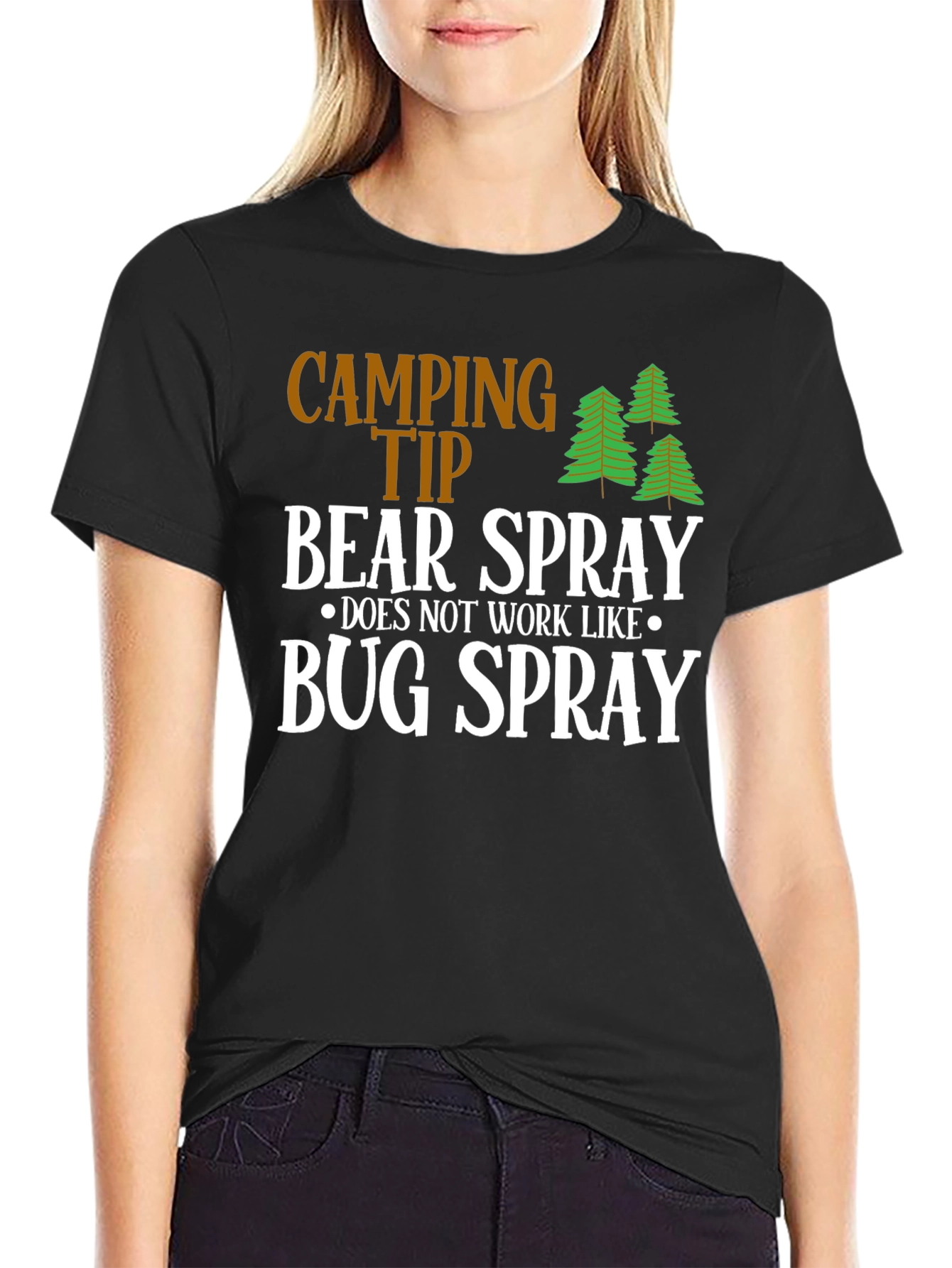Camping Tip Bear Spray Humor T-Shirt