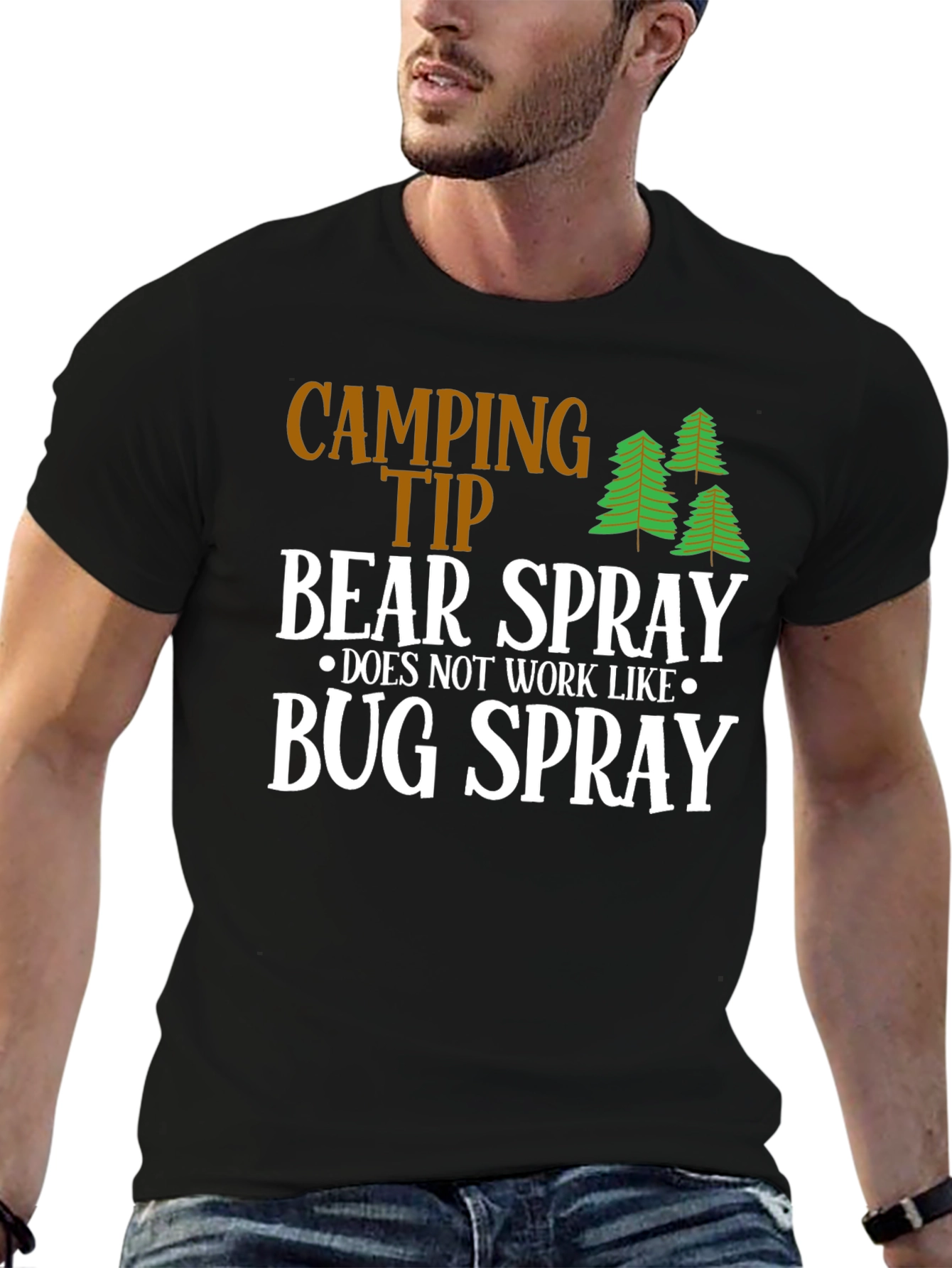 Camping Tip Bear Spray Humor T-Shirt