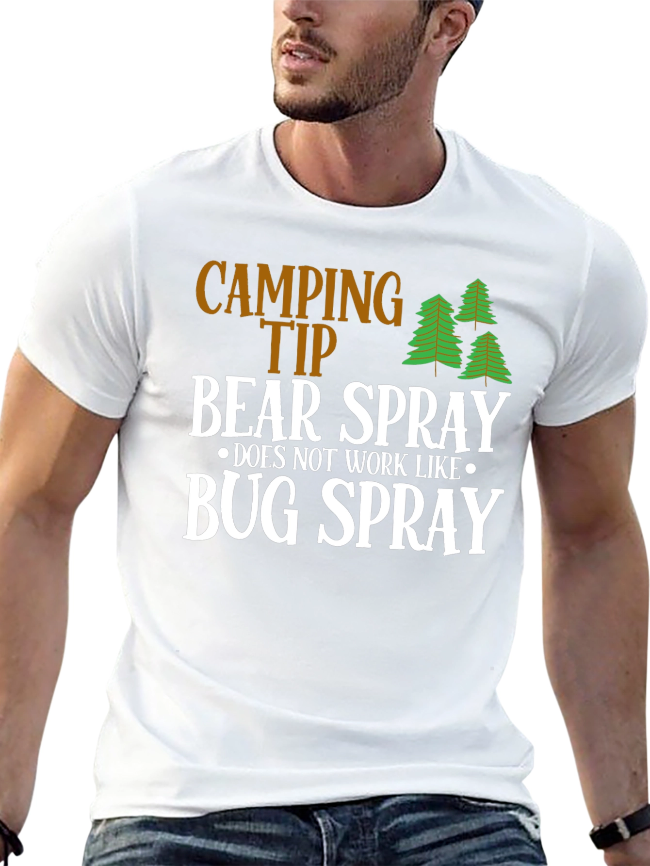 Camping Tip Bear Spray Humor T-Shirt