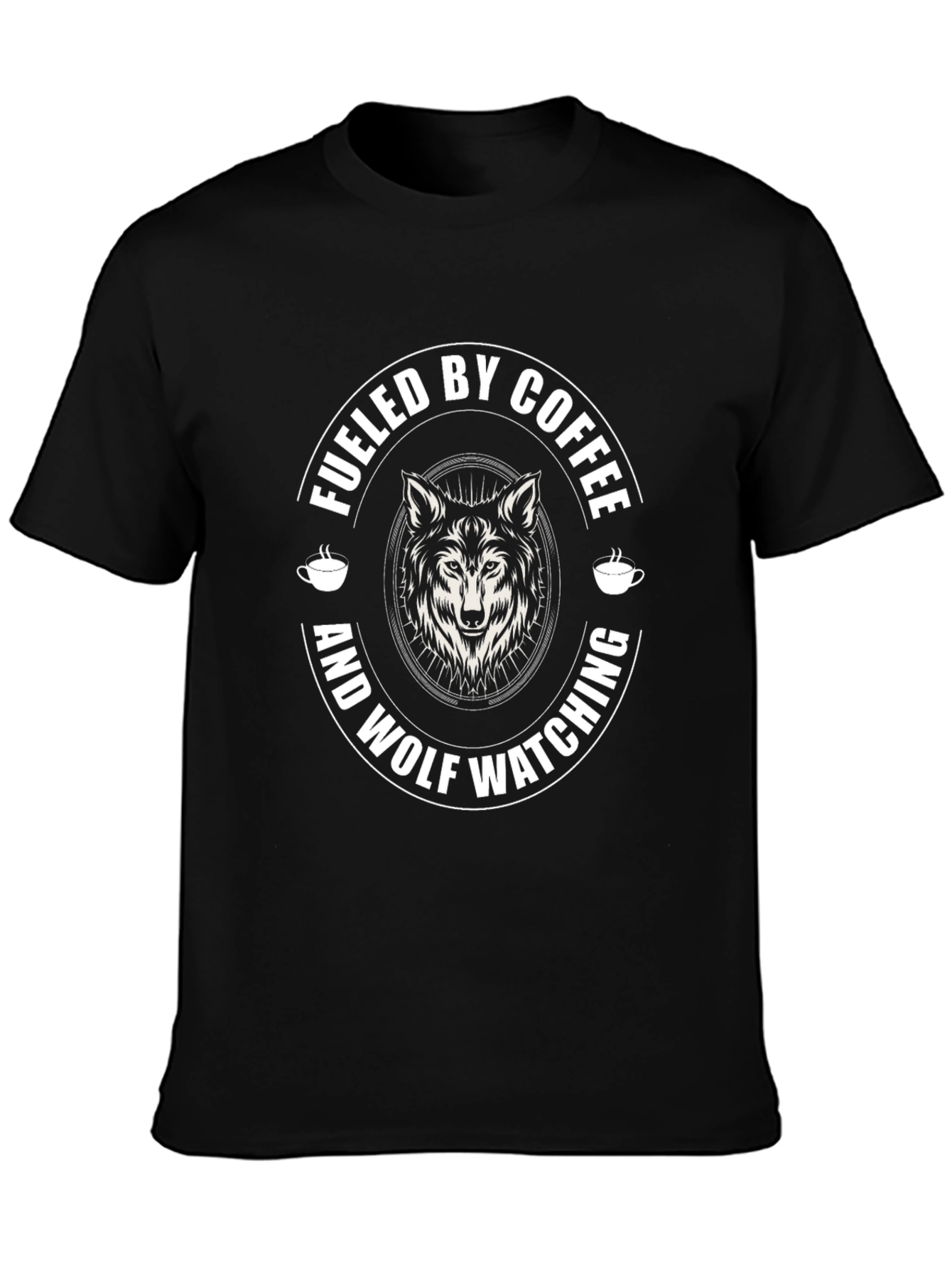 Fueled by Coffee & Wolf Watching Graphic Tee