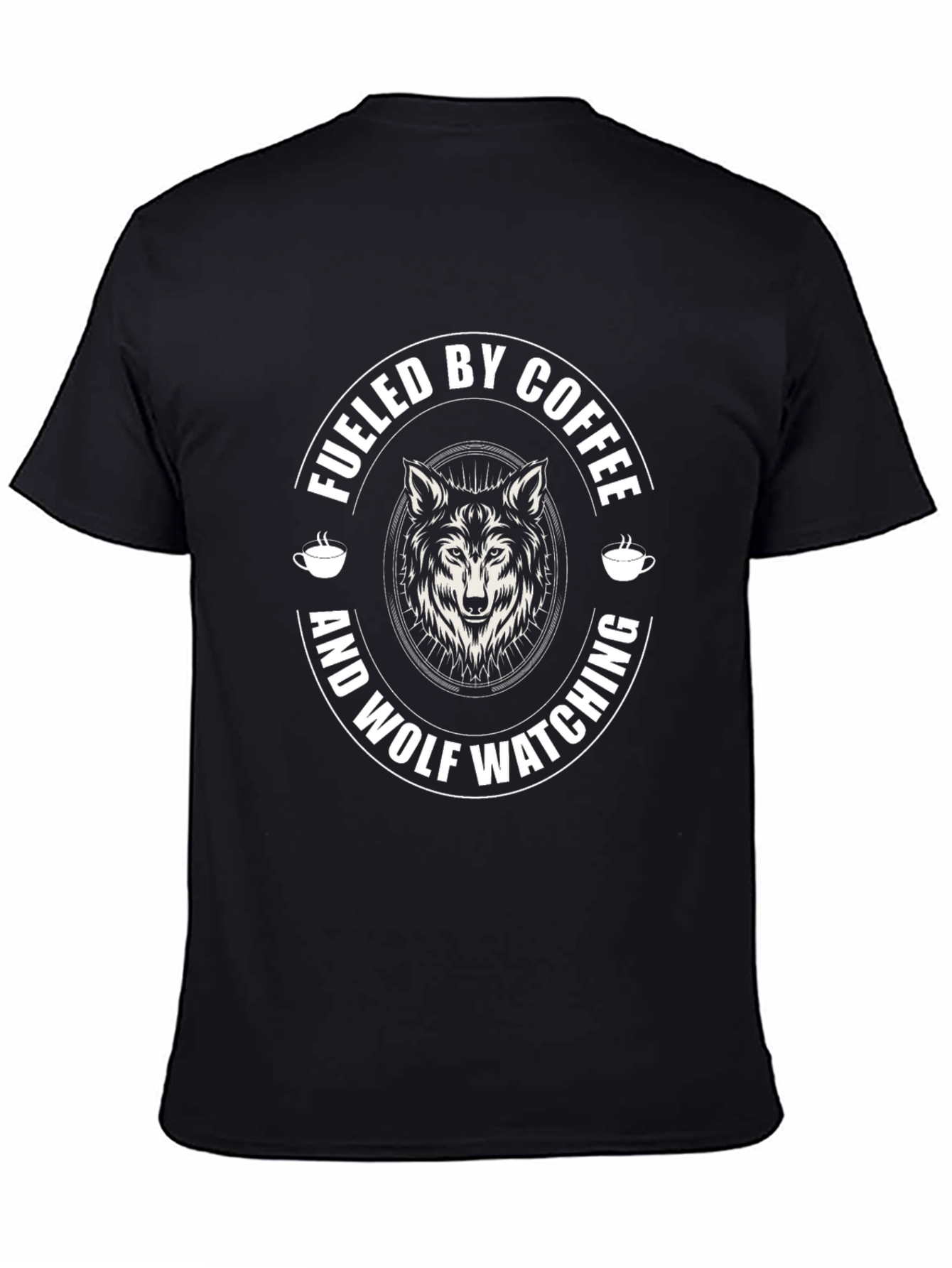 Fueled by Coffee & Wolf Watching Graphic Tee