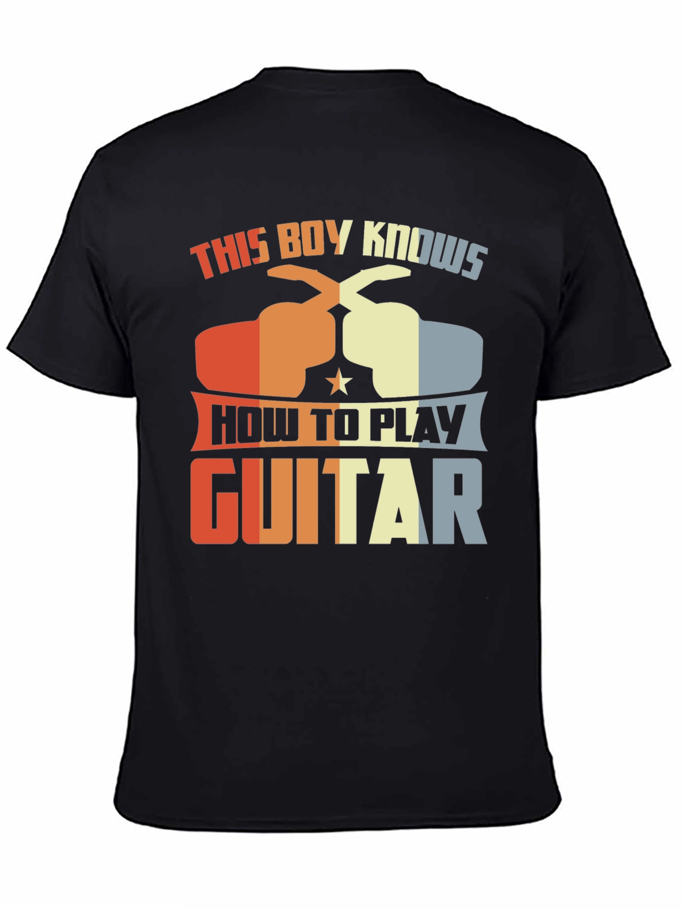 This Boy Knows How To Play Guitar Graphic Tee