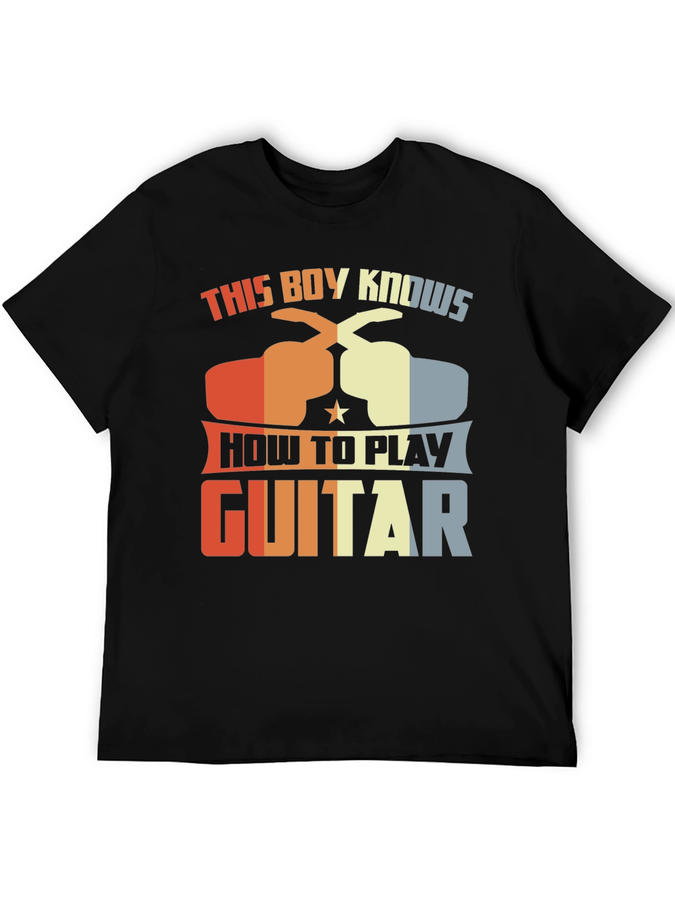 This Boy Knows How To Play Guitar Graphic Tee