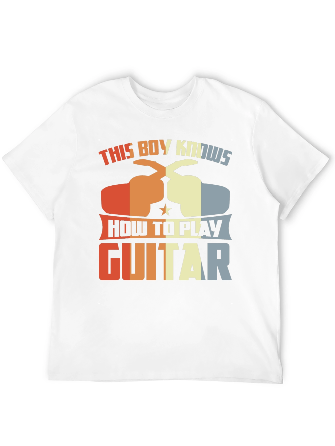 This Boy Knows How To Play Guitar Graphic Tee