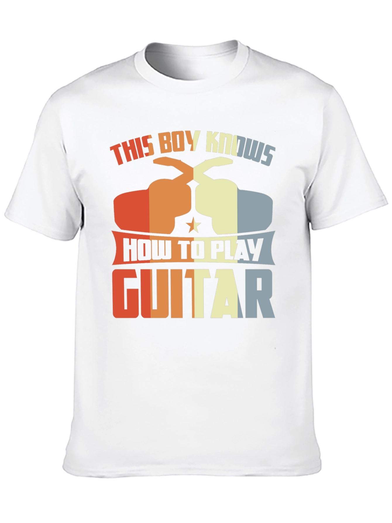 This Boy Knows How To Play Guitar Graphic Tee