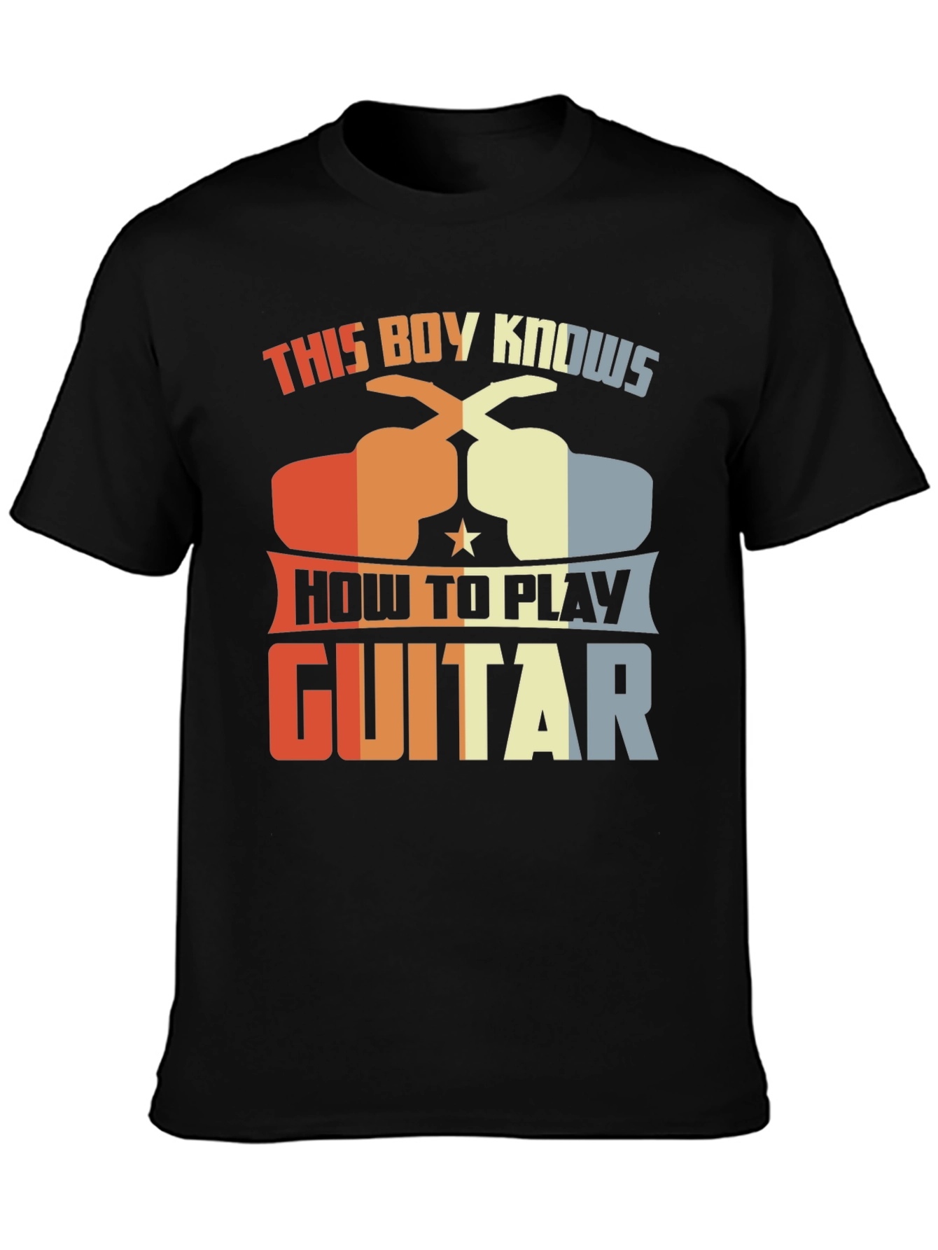 This Boy Knows How To Play Guitar Graphic Tee