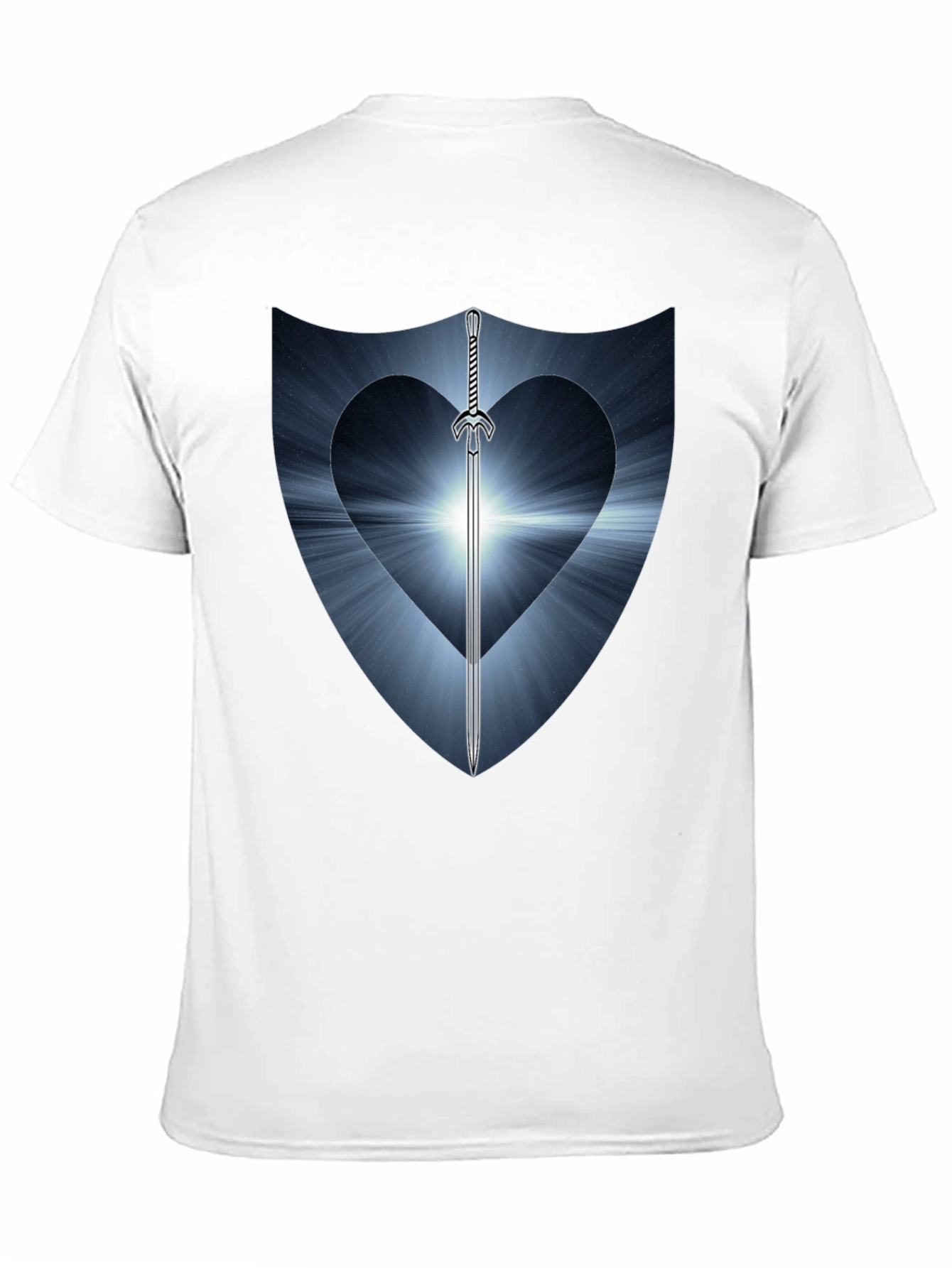 Sword Heart Shield Graphic Tee - Black