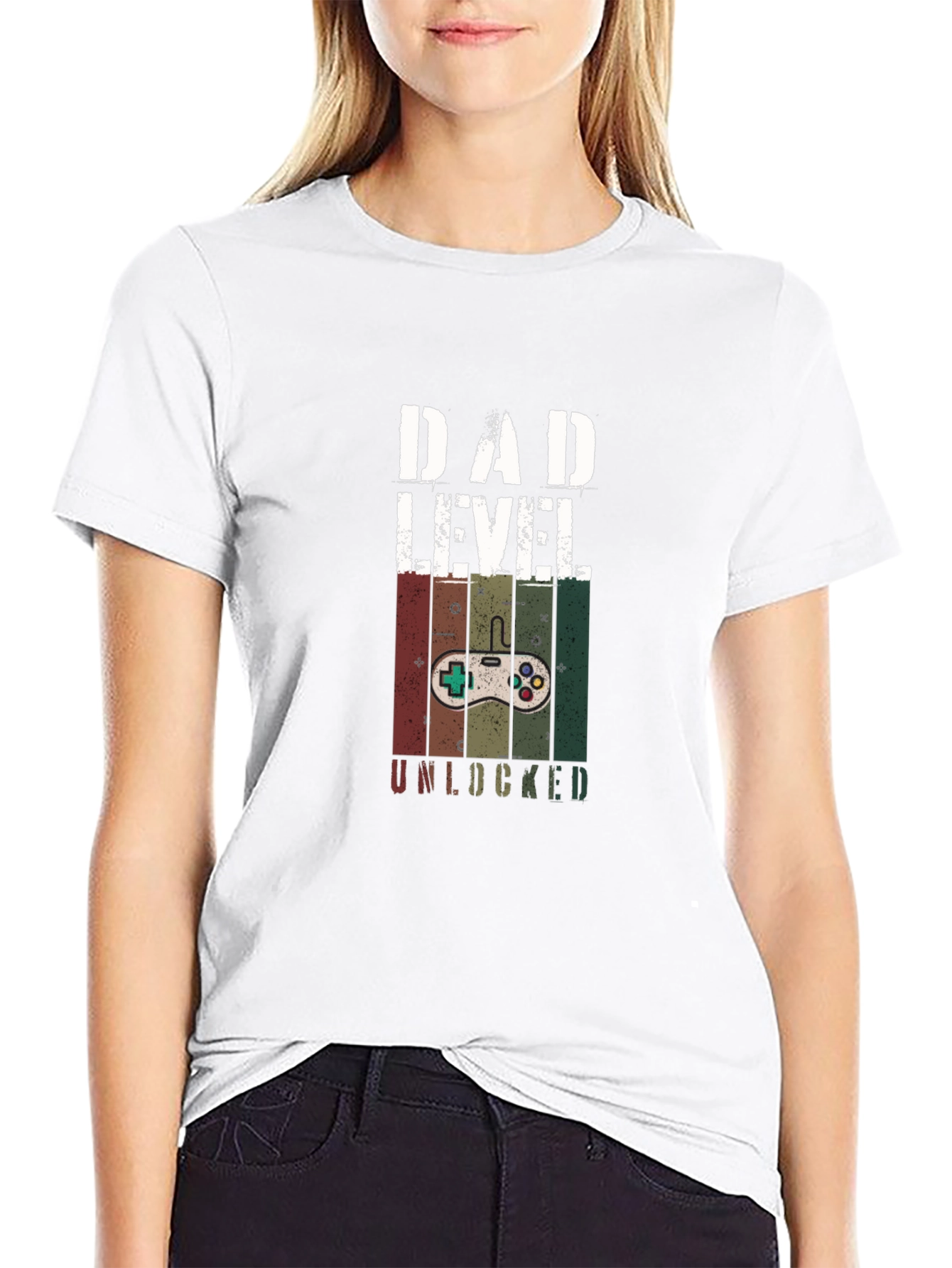 Dad Level Unlocked Gaming T-Shirt
