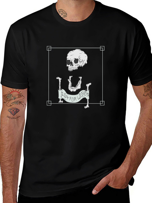 Lost for Words Skeleton Graphic Tee - Black