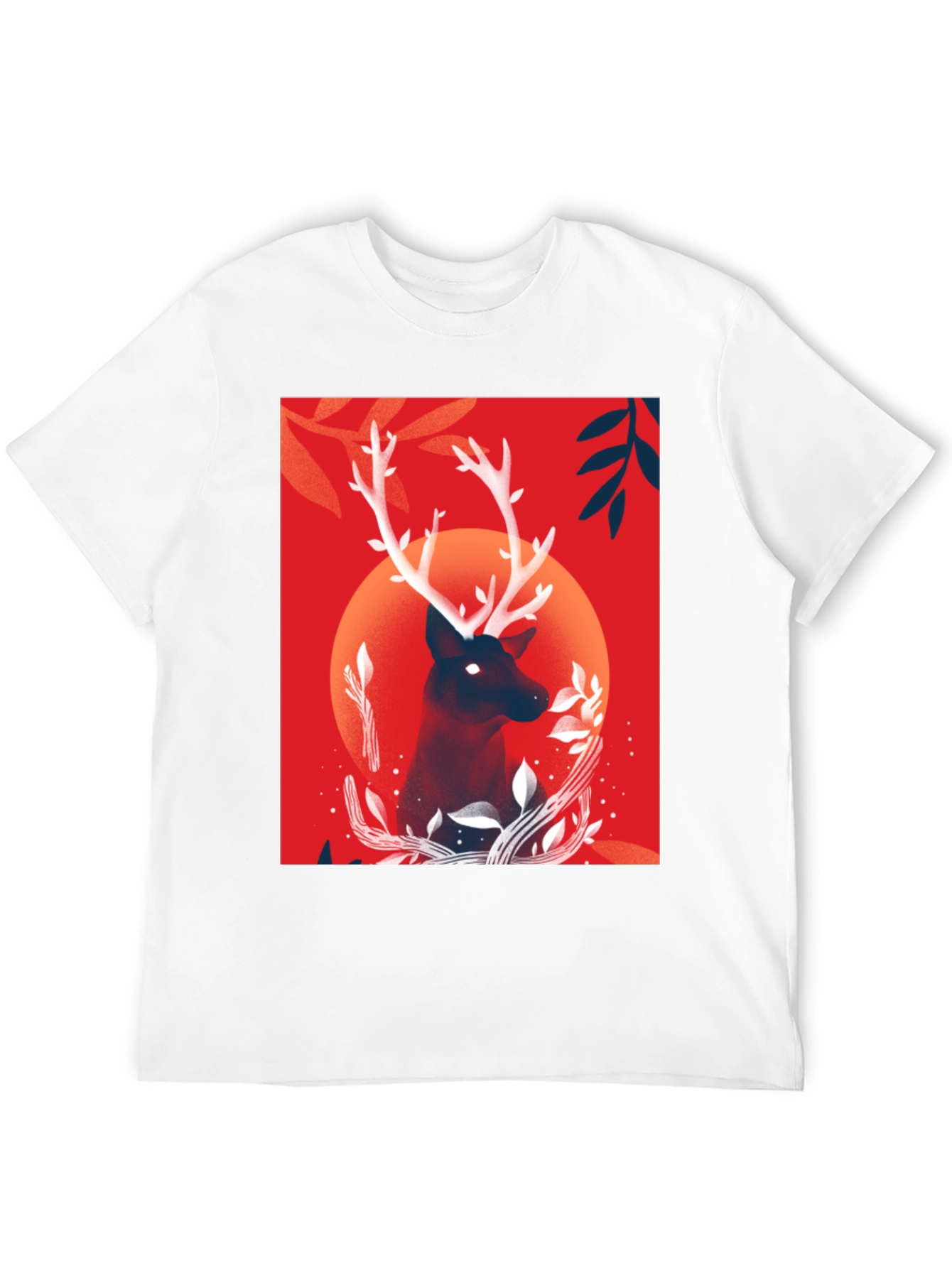 Deer Graphic Black T-Shirt