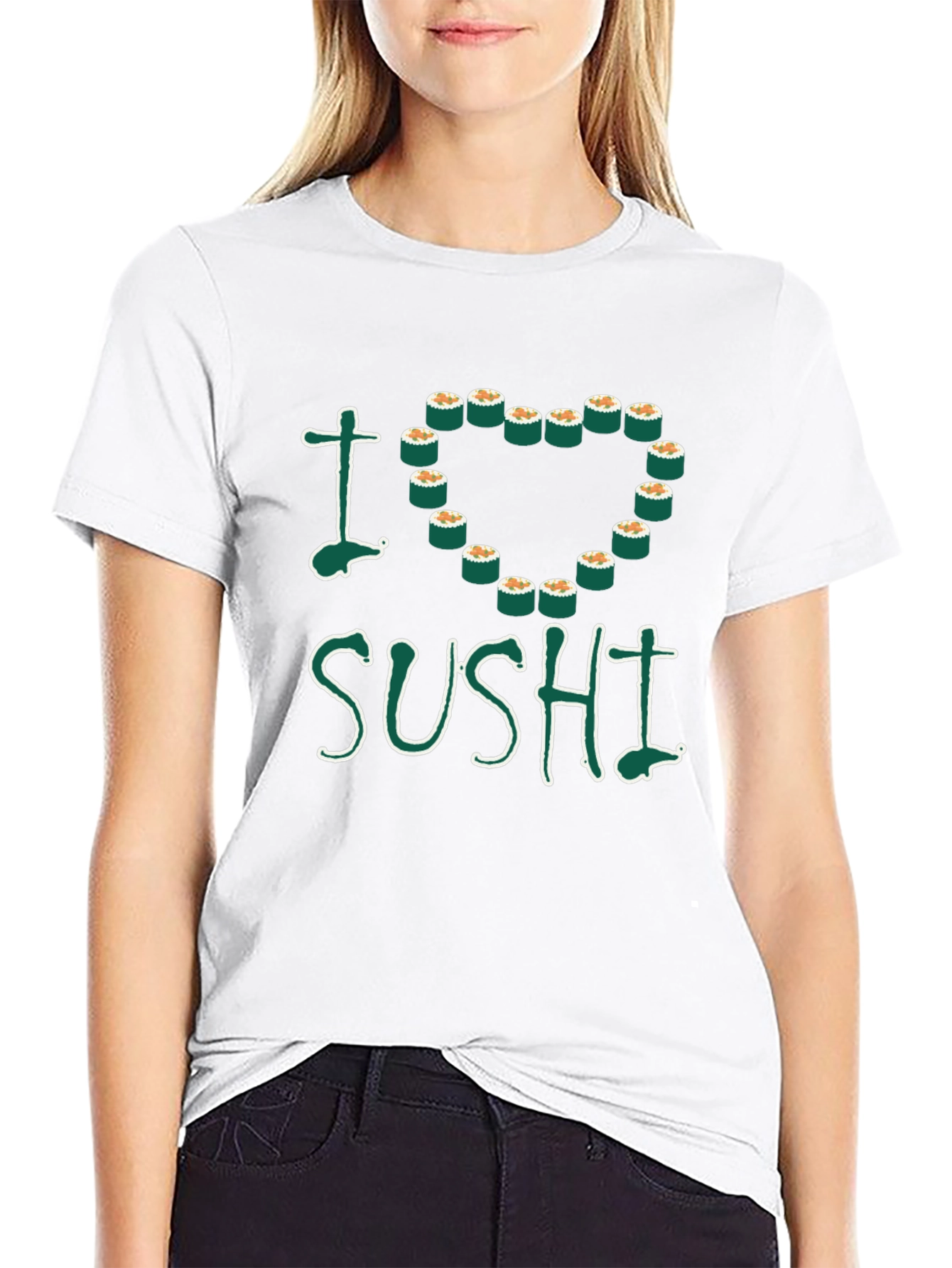 I Heart Sushi T-Shirt - Unisex Crew Neck