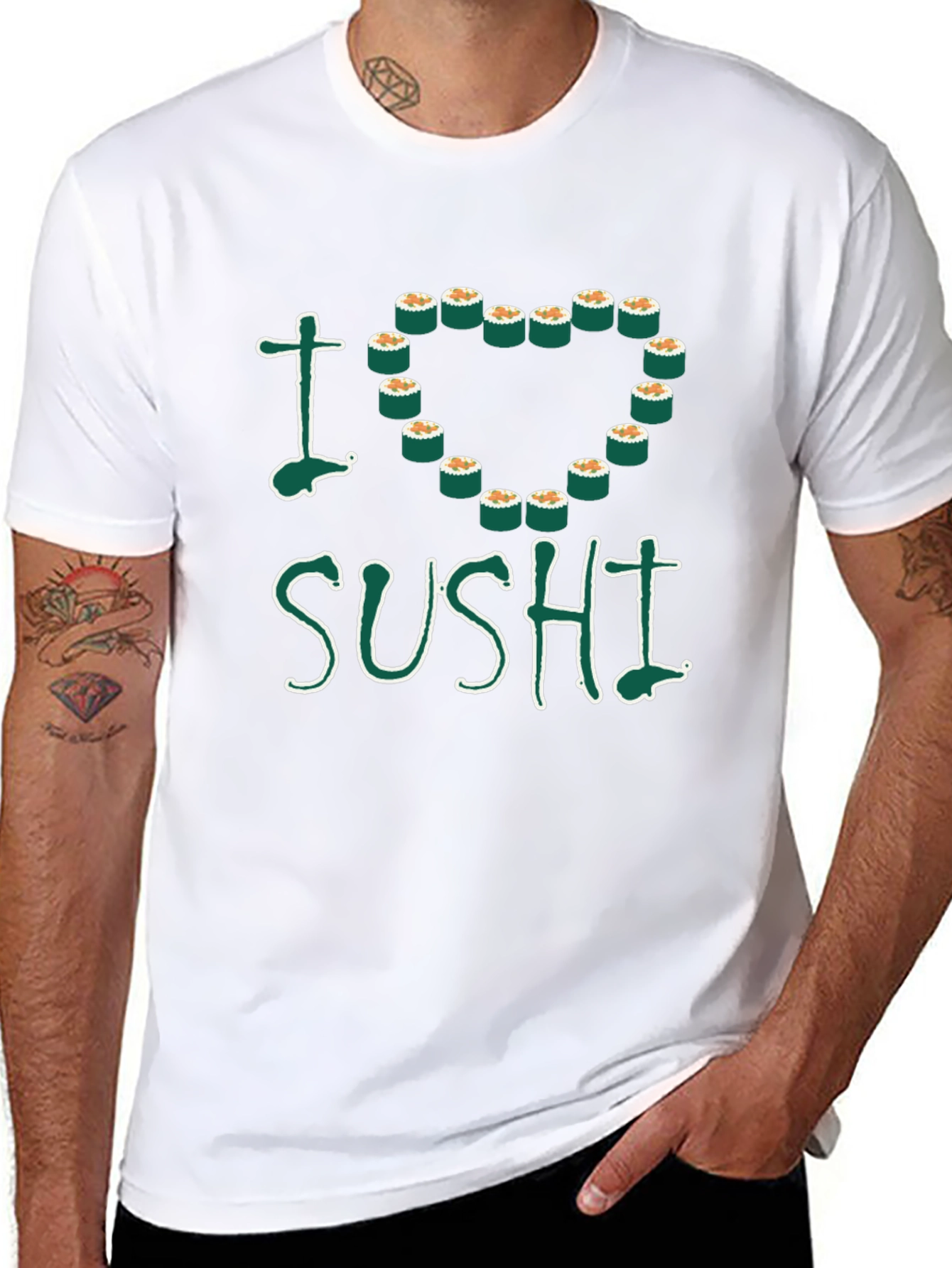I Heart Sushi T-Shirt - Unisex Crew Neck