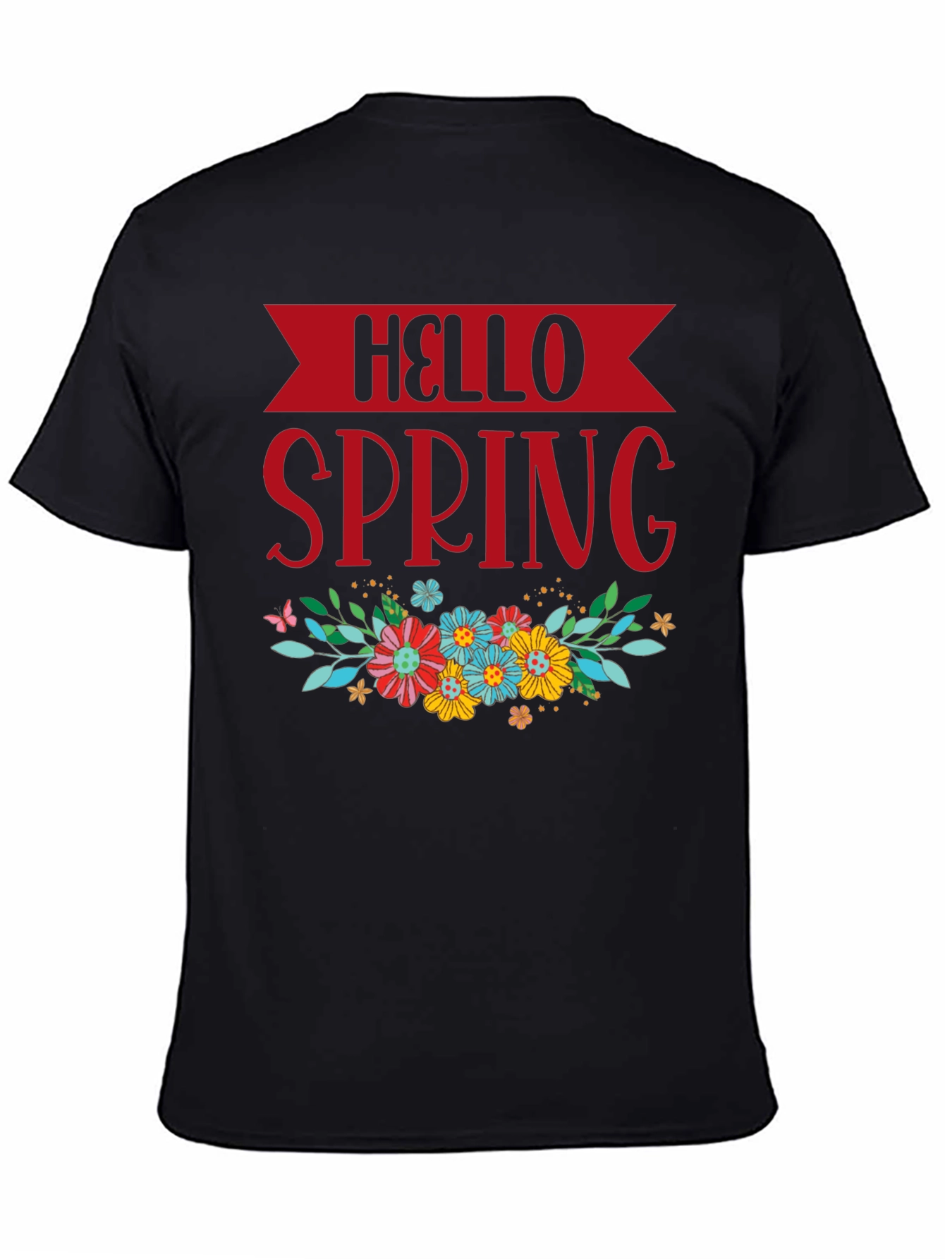 Hello Spring Floral Graphic T-Shirt