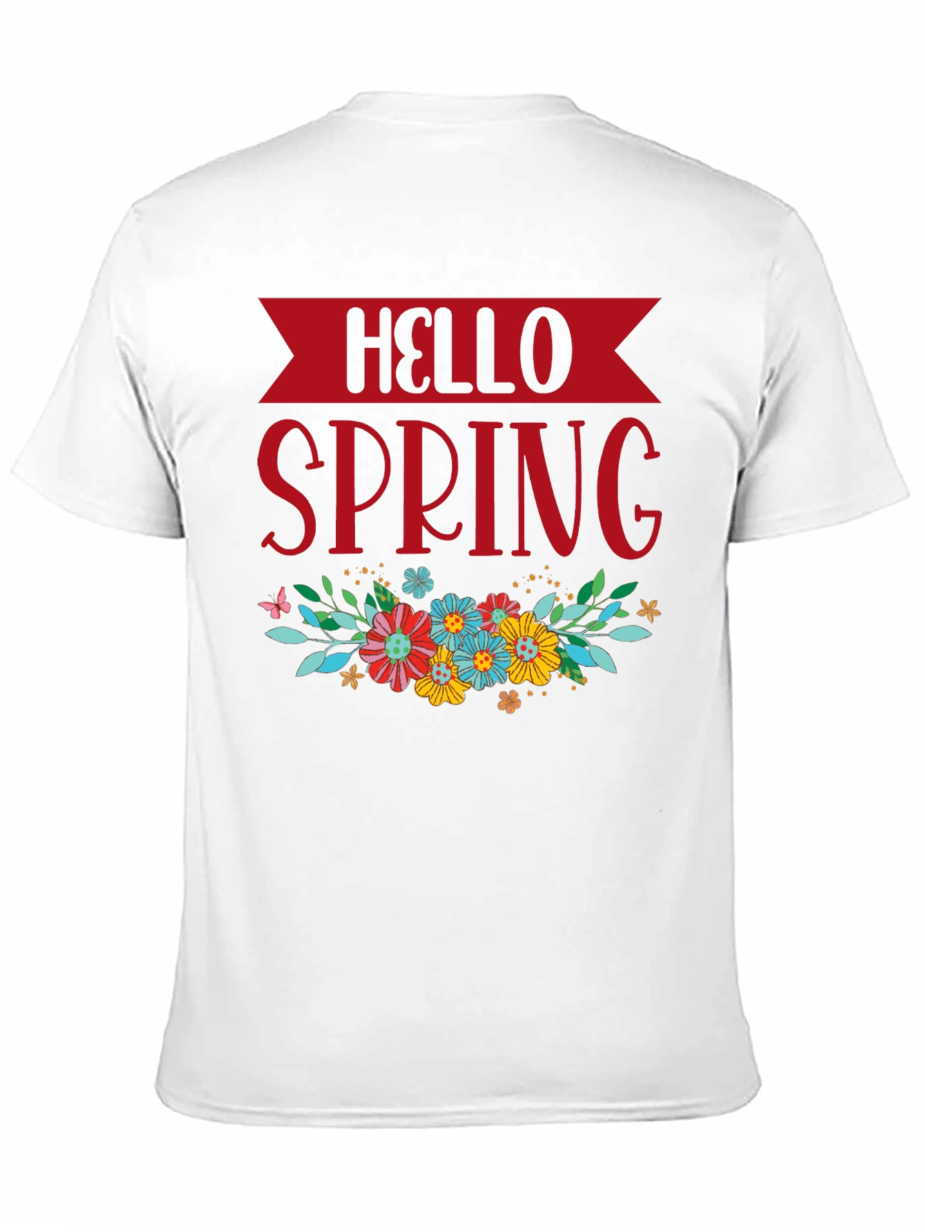 Hello Spring Floral Graphic T-Shirt