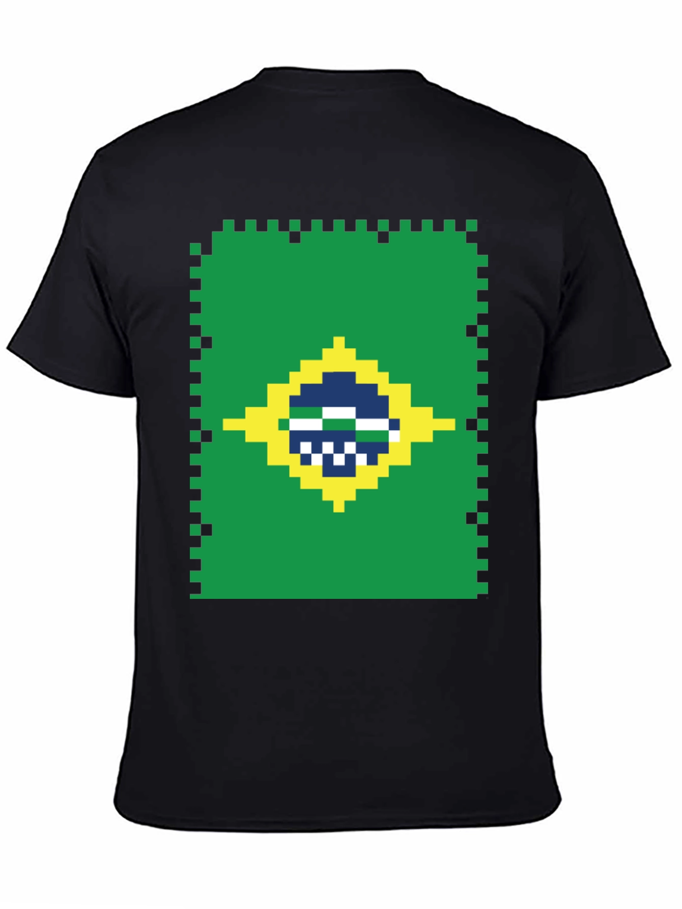 Pixel Brazil Flag T-Shirt - Gamer Style