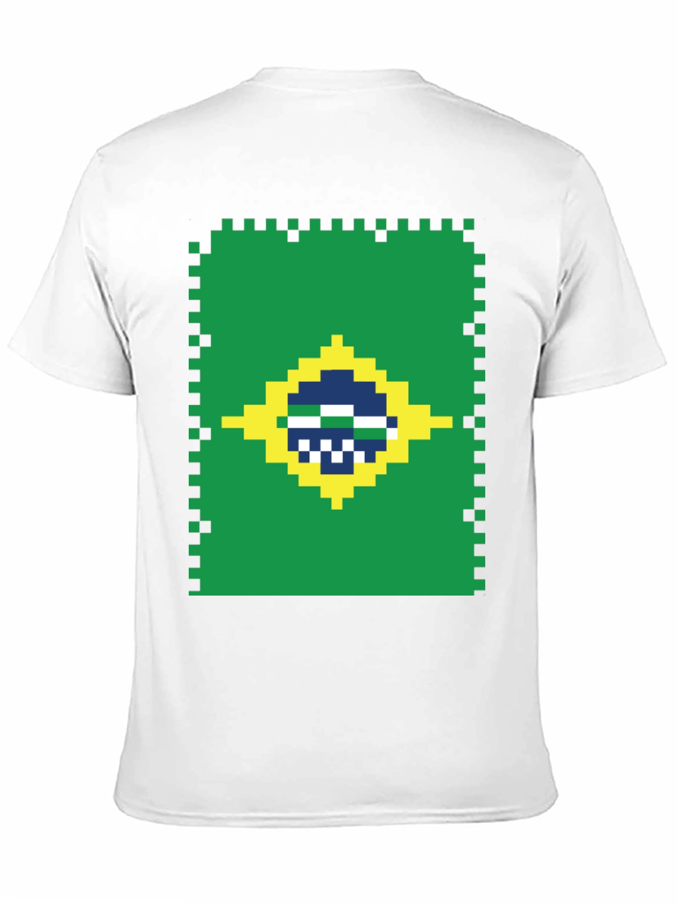 Pixel Brazil Flag T-Shirt - Gamer Style