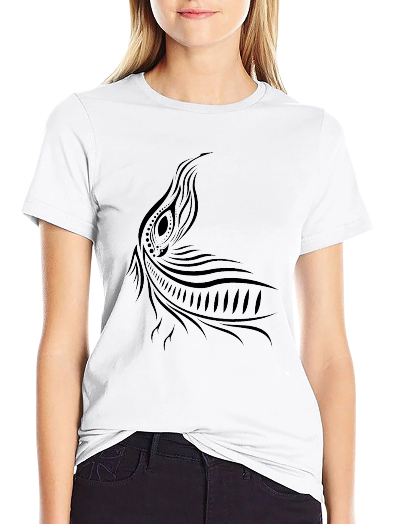 Tribal Tattoo Graphic Black T-Shirt