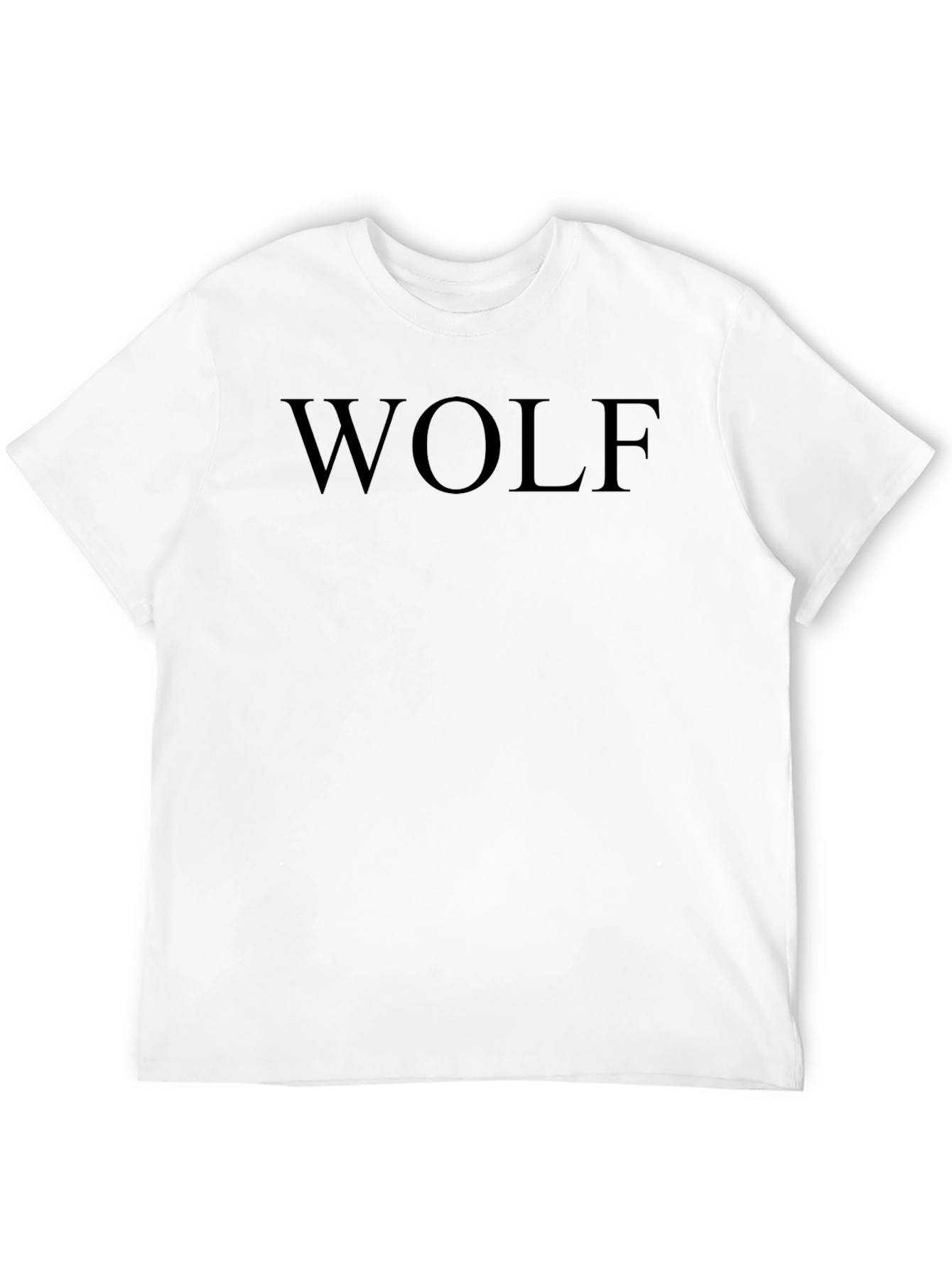 Mens Black WOLF Graphic Crew Neck Tee