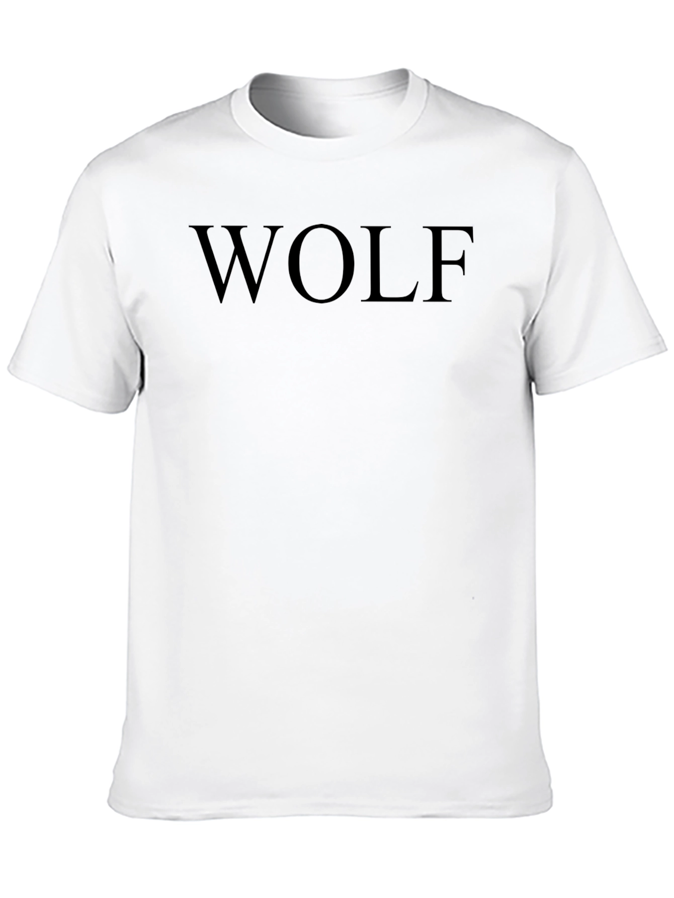 Mens Black WOLF Graphic Crew Neck Tee
