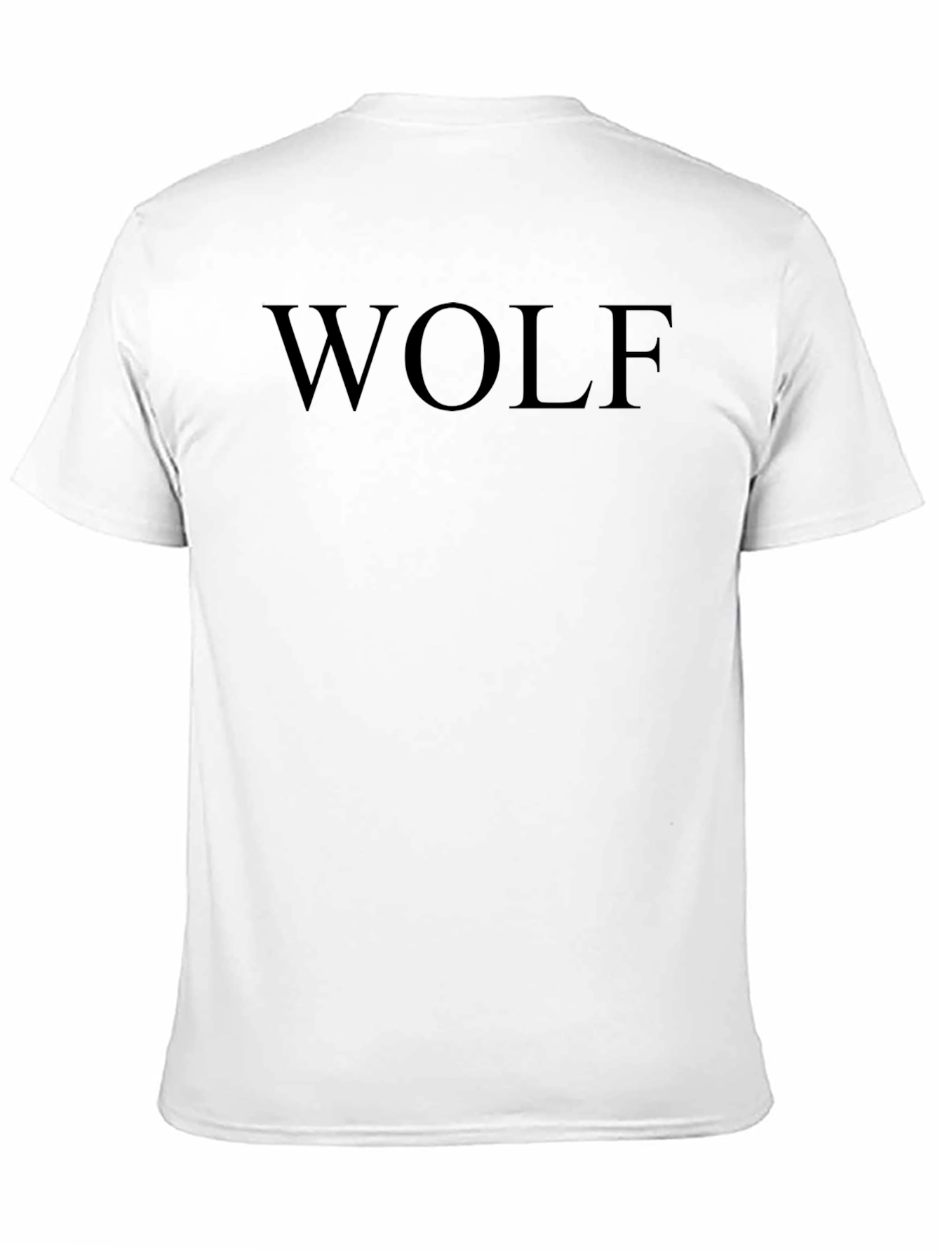 Mens Black WOLF Graphic Crew Neck Tee