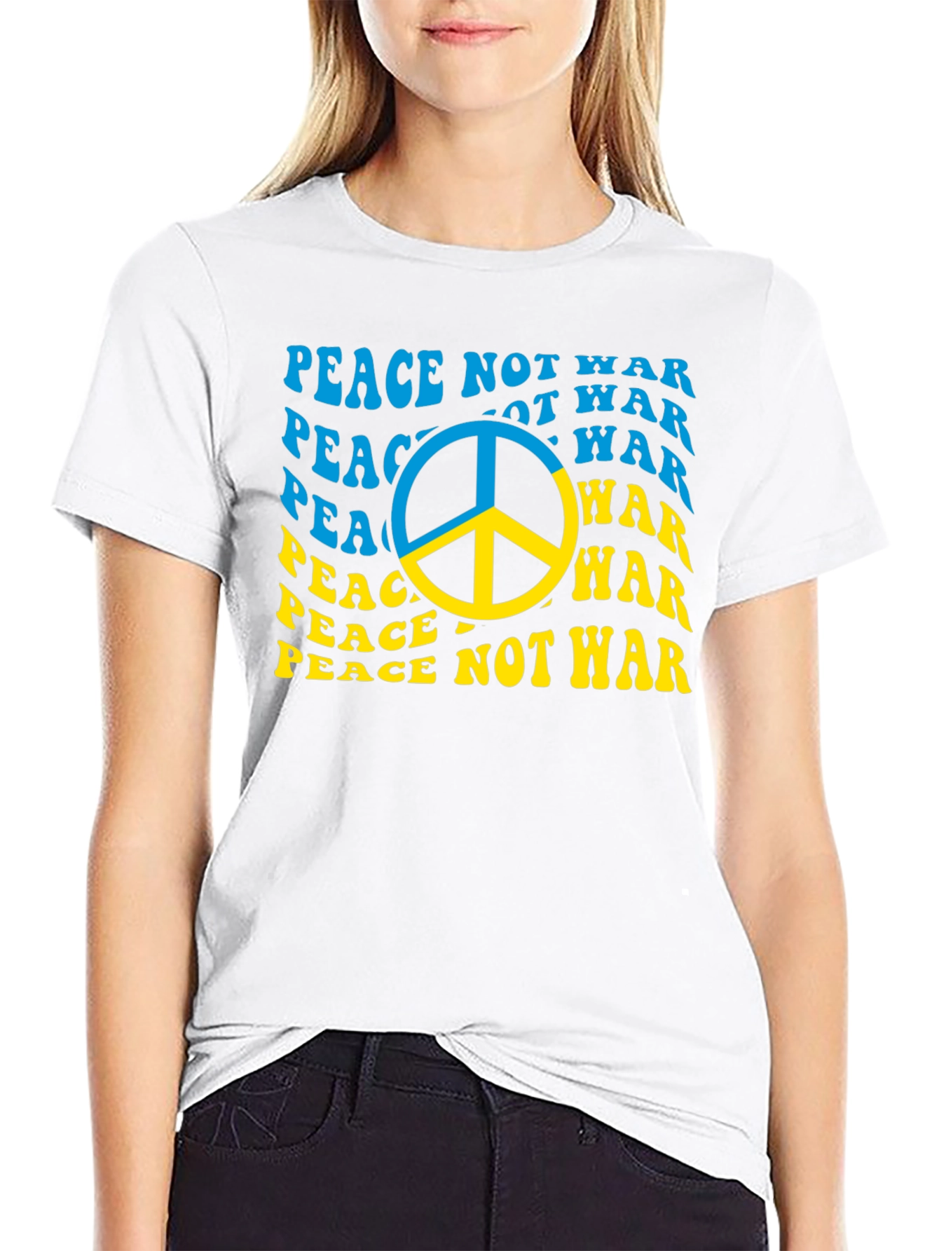 Peace Not War Ukraine Flag T-Shirt