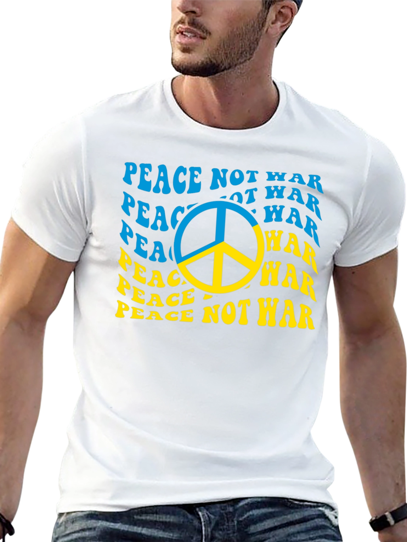 Peace Not War Ukraine Flag T-Shirt