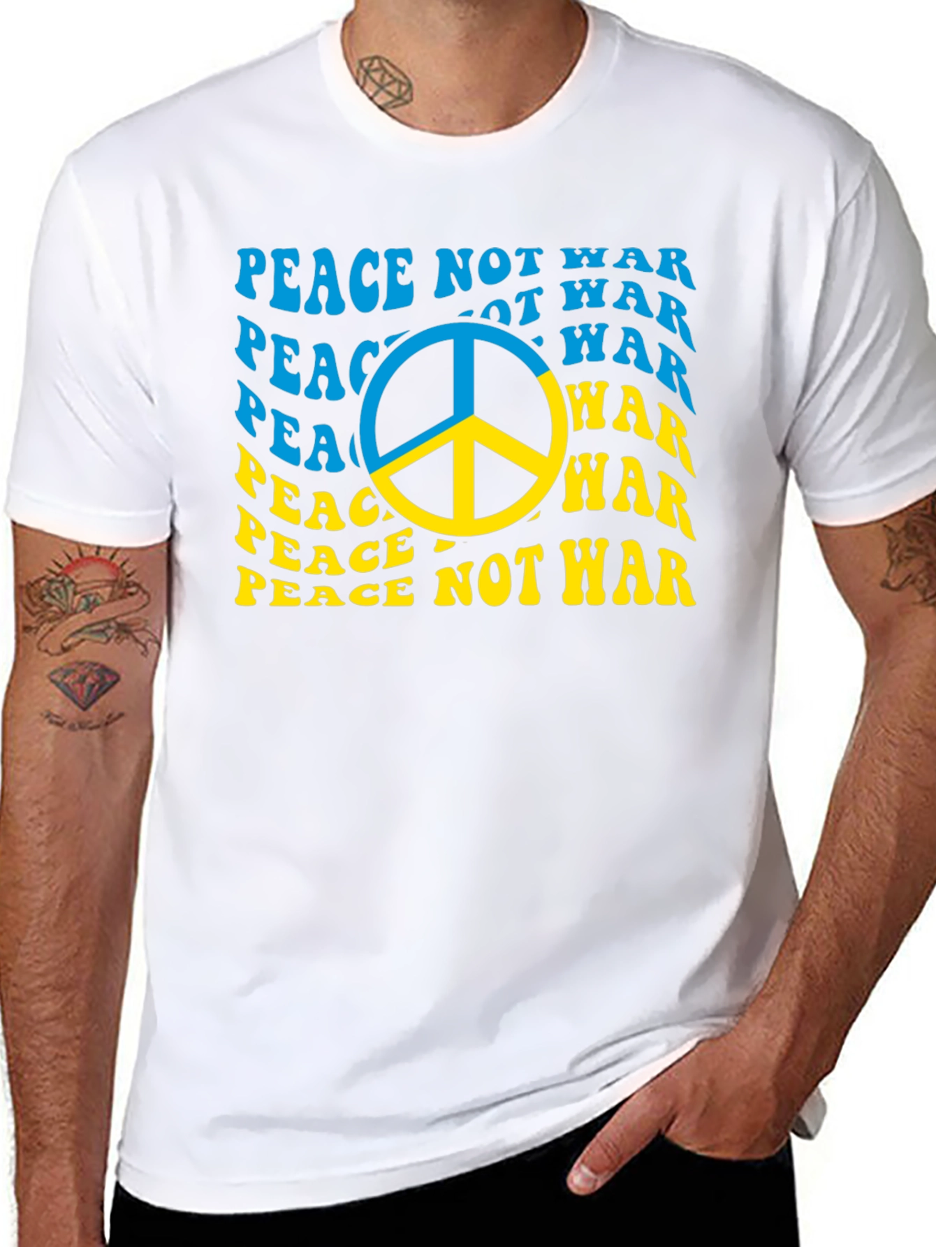 Peace Not War Ukraine Flag T-Shirt