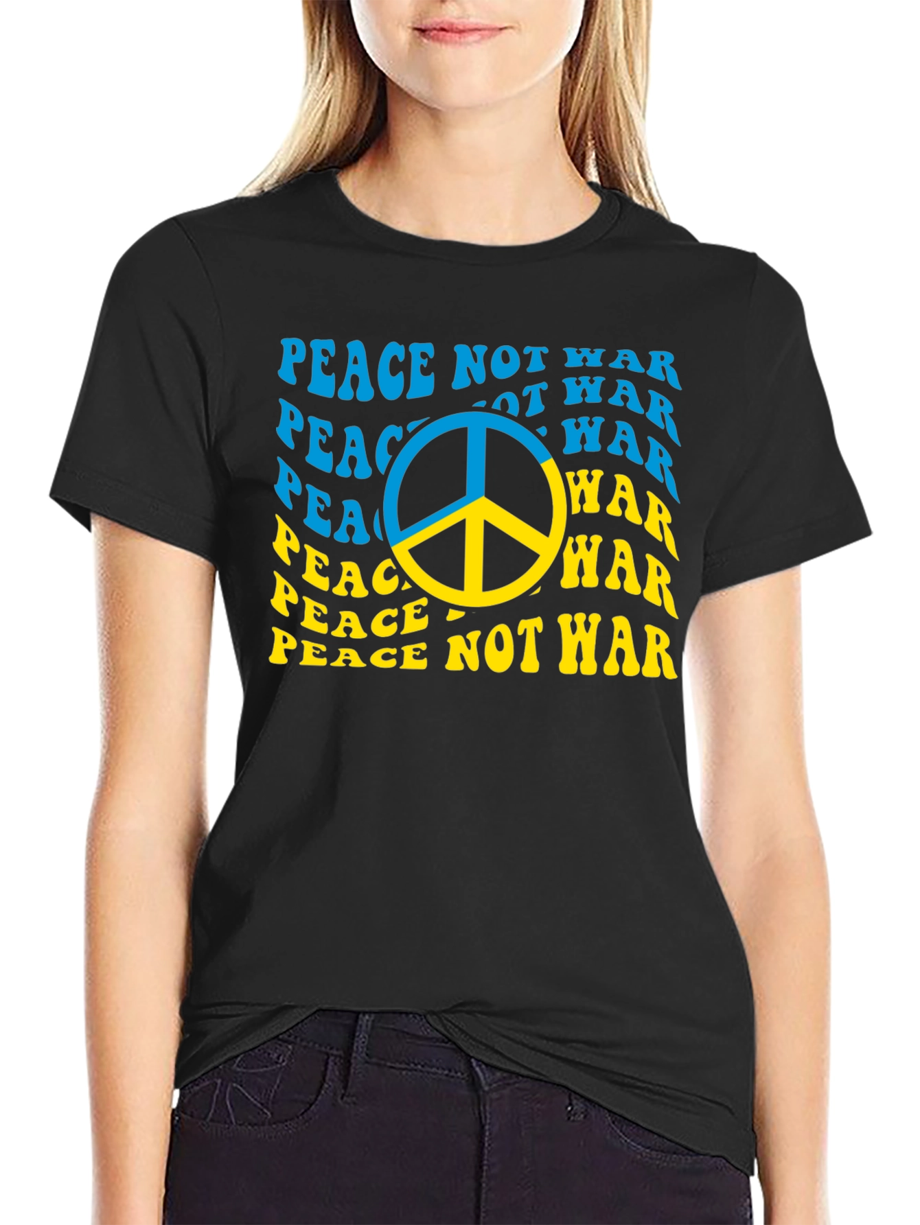 Peace Not War Ukraine Flag T-Shirt